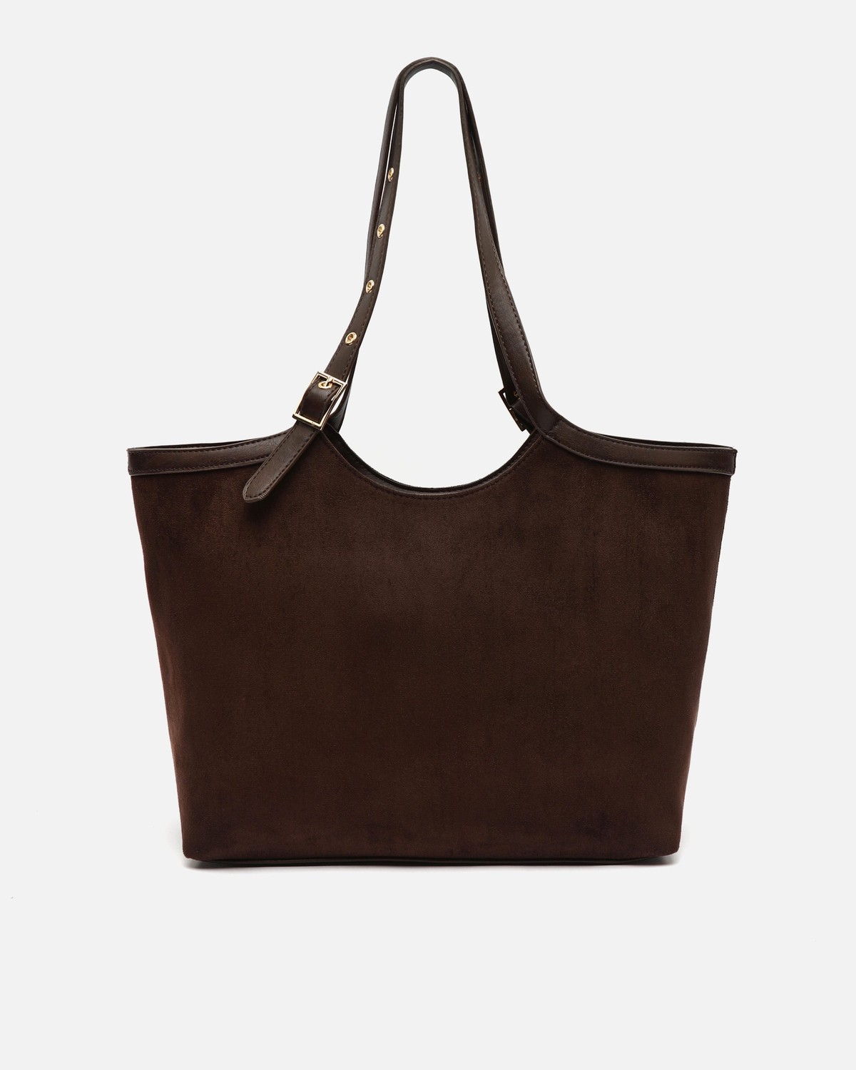 미사코 스웨이드 이펙트 라지 쇼퍼백 Richi-5300453133016 BROWN