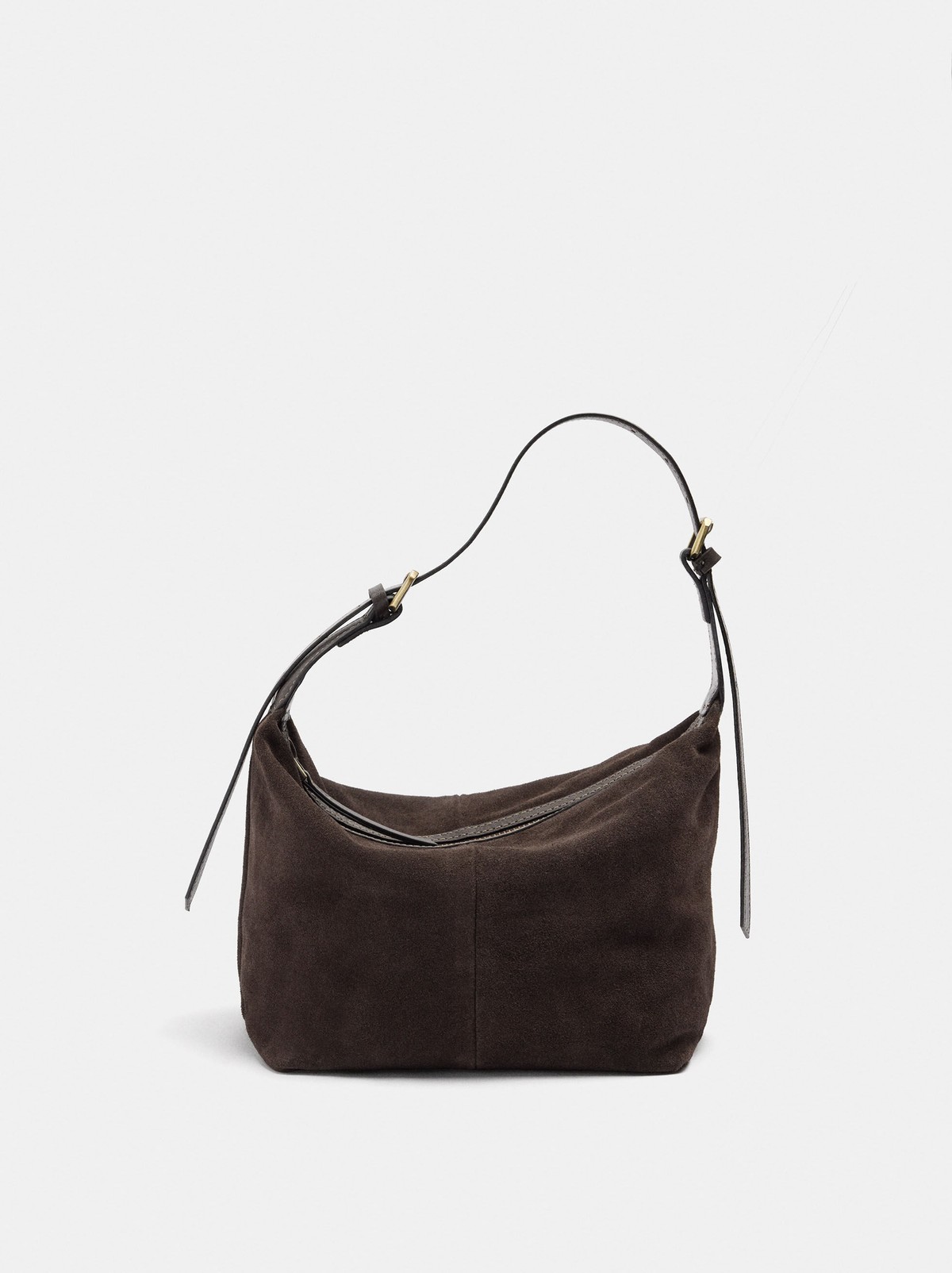 팔포이즈 스웨이드 버클 스트랩 숄더백 250691 BROWN