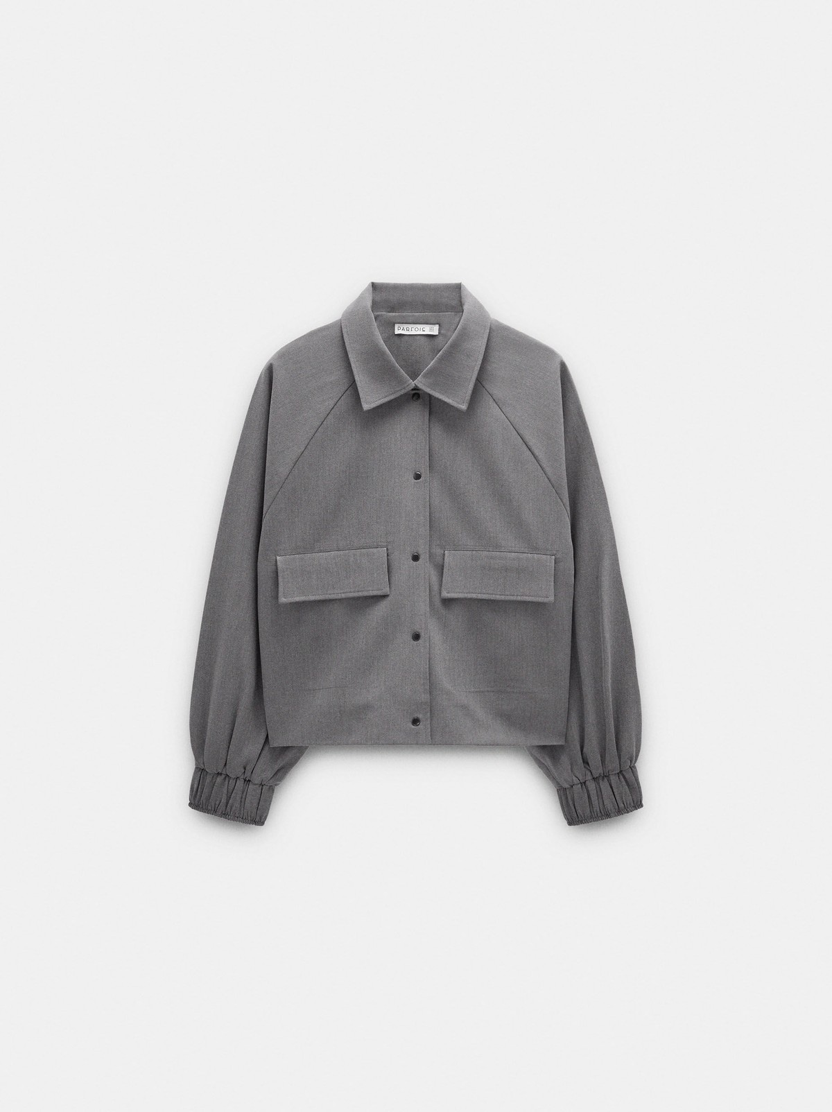 팔포이즈 셔츠 칼라 패치 포켓 숏 코트 251585 GREY