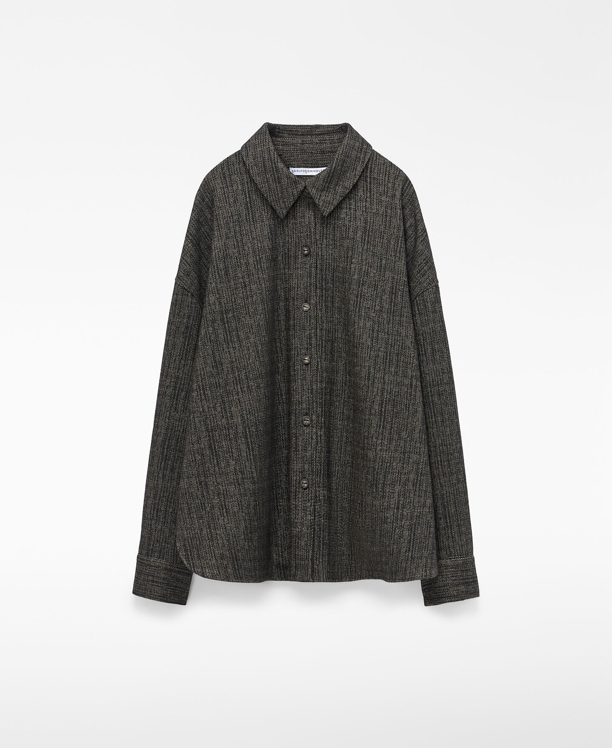 아돌포도밍게즈 멜란지 스트레이트 긴팔 셔츠 220202309162 BLACK/CAMEL