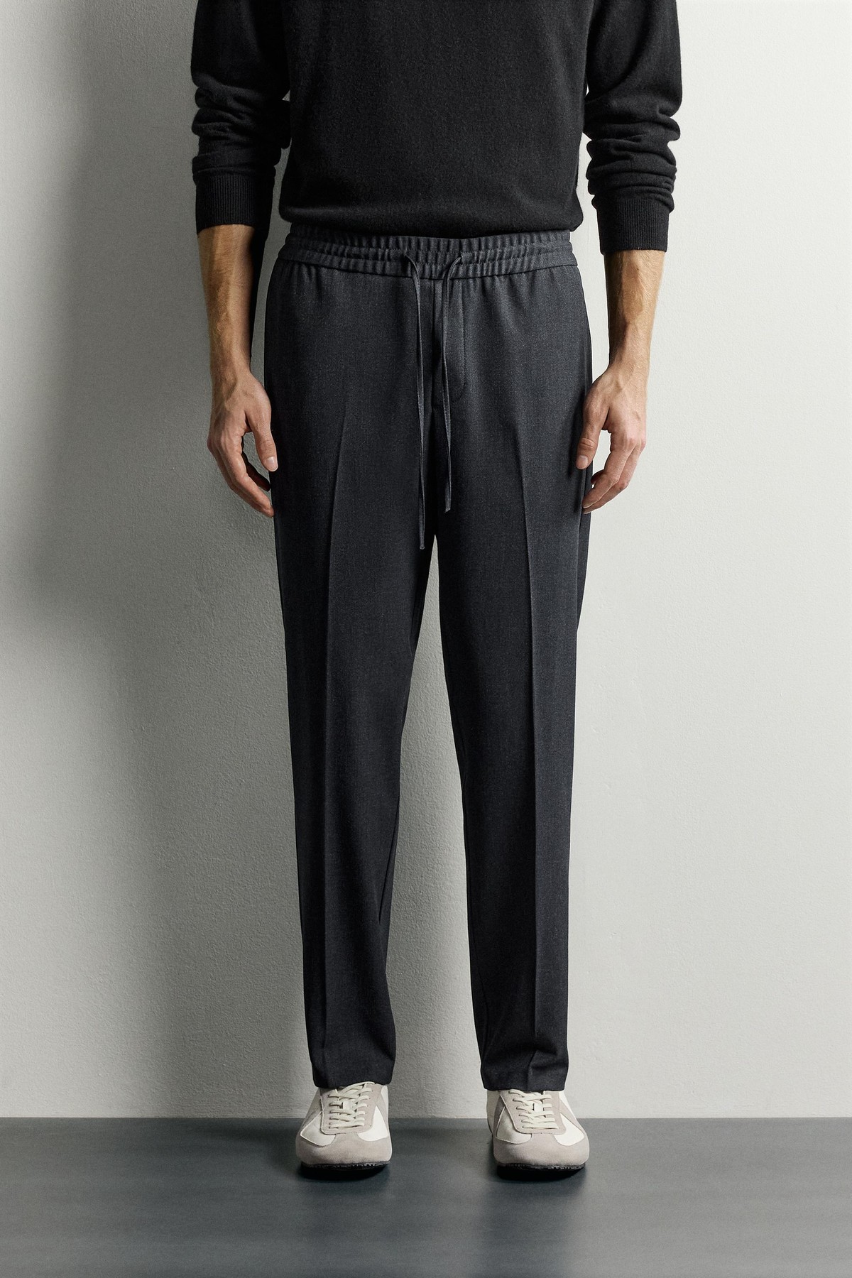 자라 레귤러핏 드로스트링 조거 팬츠 6861/693/816 DARK GREY MARL