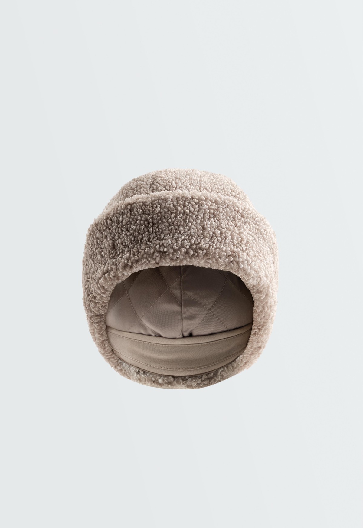 오이쇼 퍼 소재 턴업 브림 비니 6975/197/779 MINK MELANGE