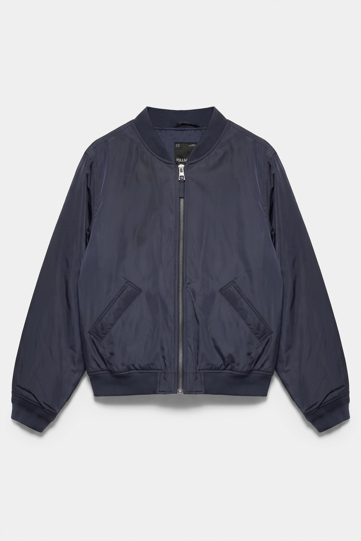 풀앤베어 집업 포켓 패딩 봄버 자켓 7720/500 DARK BLUE