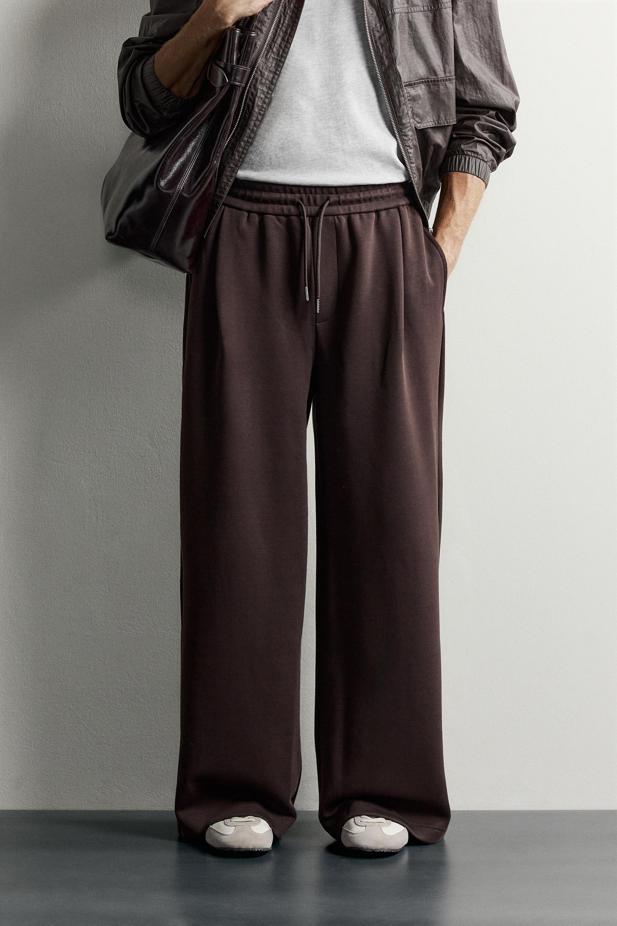 자라 벌룬핏 플리츠 드로스트링 팬츠 8054/336/700 BROWN