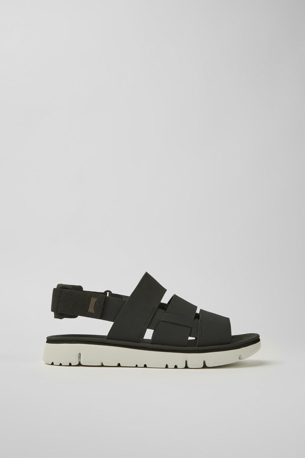 캠퍼 Oruga 레더 스트랩 남성 샌들 K100470-006 BLACK