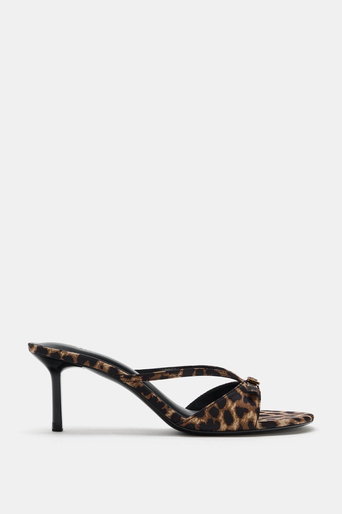 자라 애니멀 프린트 하이힐 샌들 3808/810/195 LEOPARD