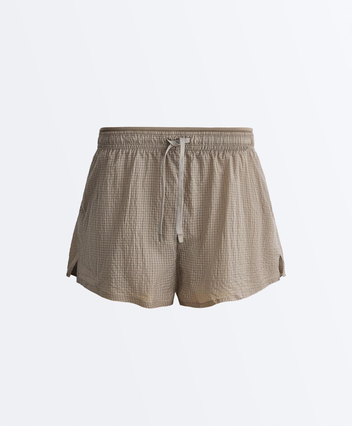 오이쇼 테크니컬 2-in-1 체크 반바지 5568/068/847 MINK GREY