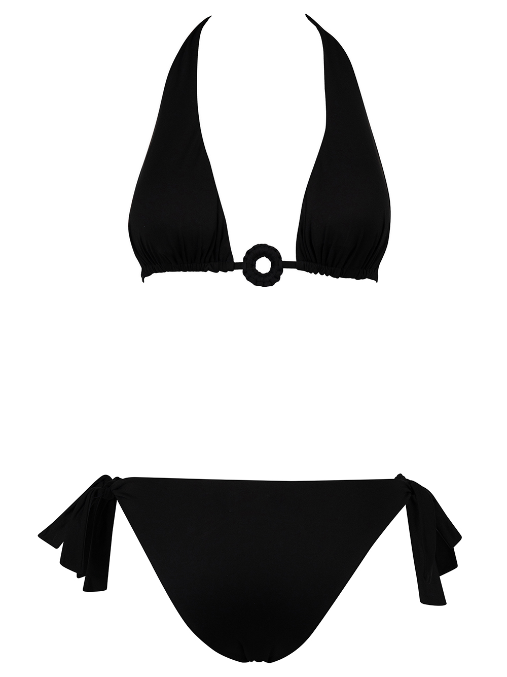 피시코 RUFFLED TRIANGLE BIKINI RING 수영복 여성 블랙 26SS FR42FS17M0F0009