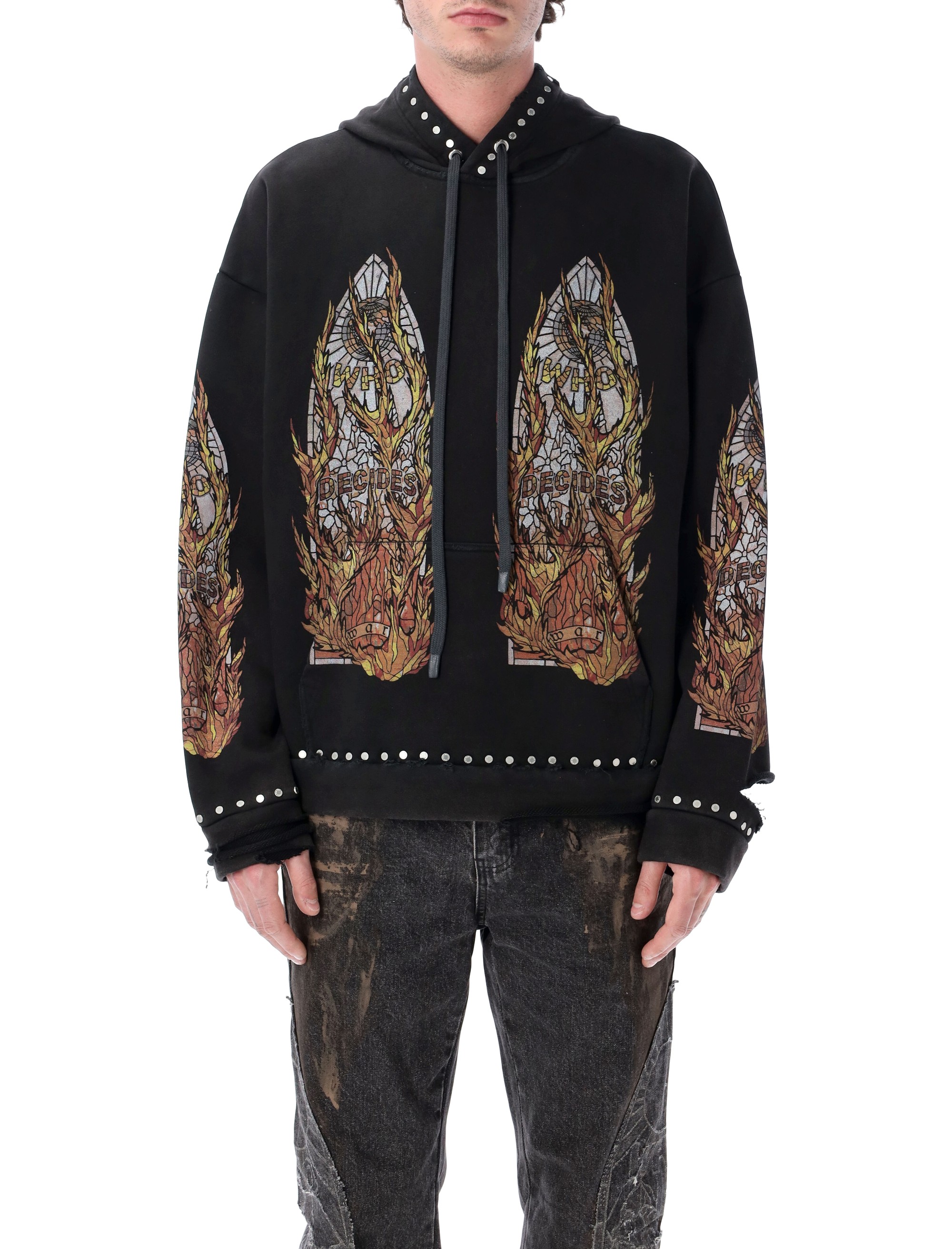 오 데치뎃 알 바이 엡 브아바도 HARDWARE HOODED PULLOVER 플리스 블랙 26SS 1110420002FW25C