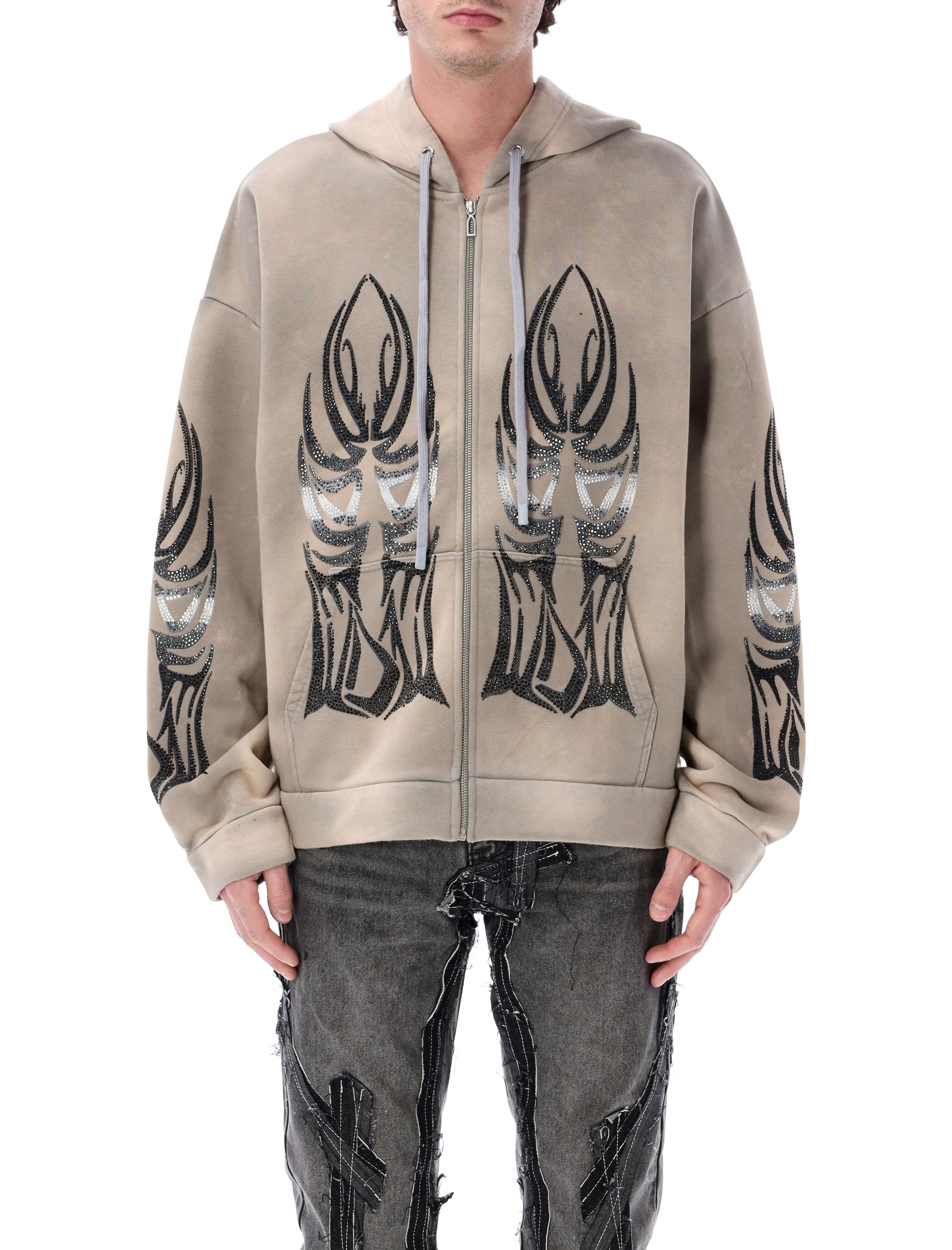 오 데치뎃 알 바이 엡 브아바도 WINGED ZIP UP 후디 그레이 26SS 1110650021FW25V