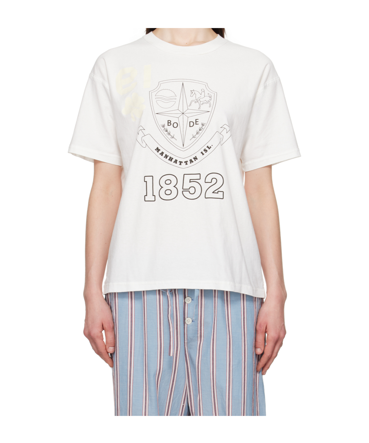 보데 티셔츠 여성 화이트 25SS MRS25CS059CREAMCREAM