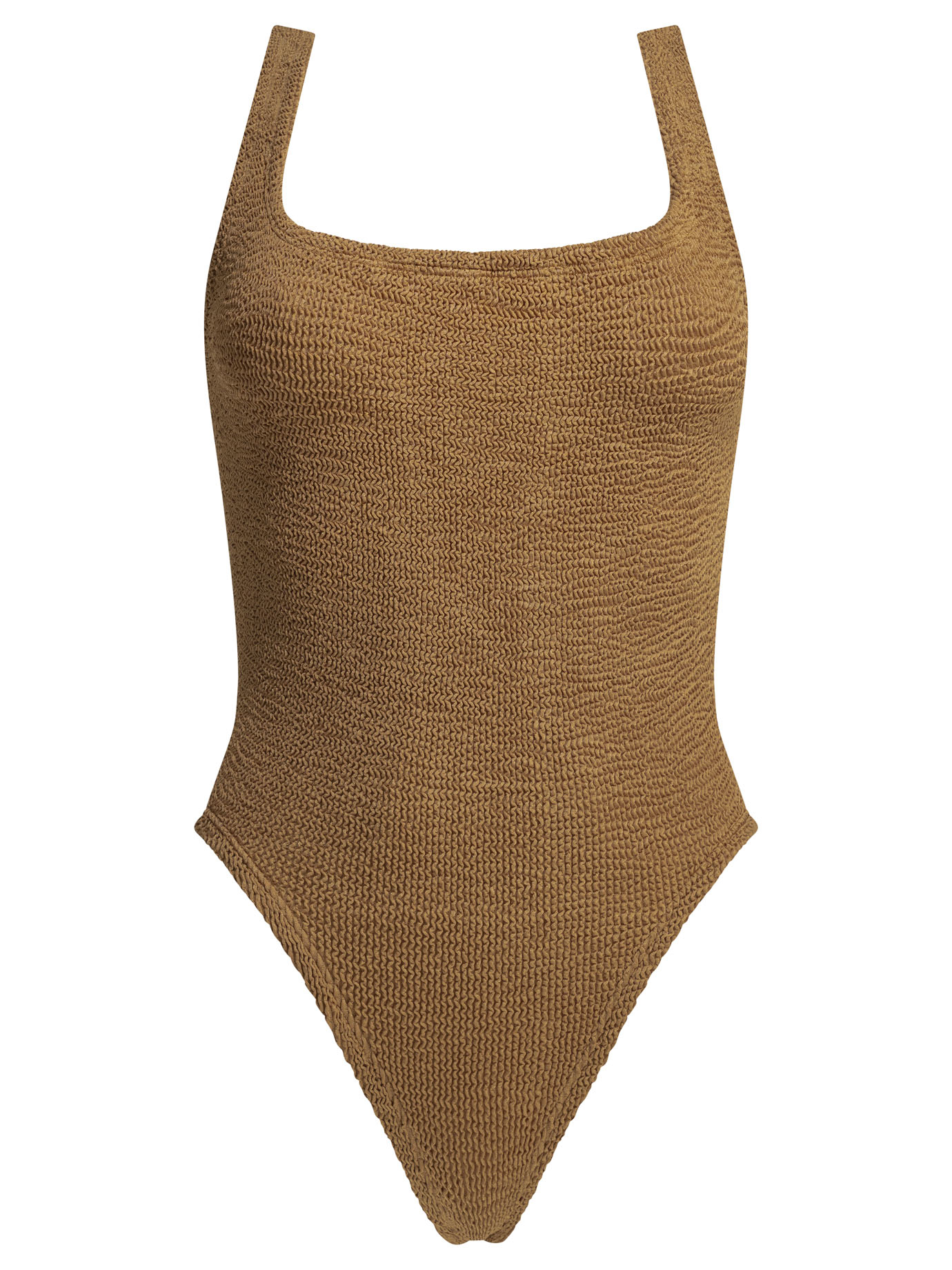헌자 지 swimwear 수영복 여성 브라운 26SS SQUARENECKSWIMMETALLICCRINKLEMETALLICCOCOABROWN