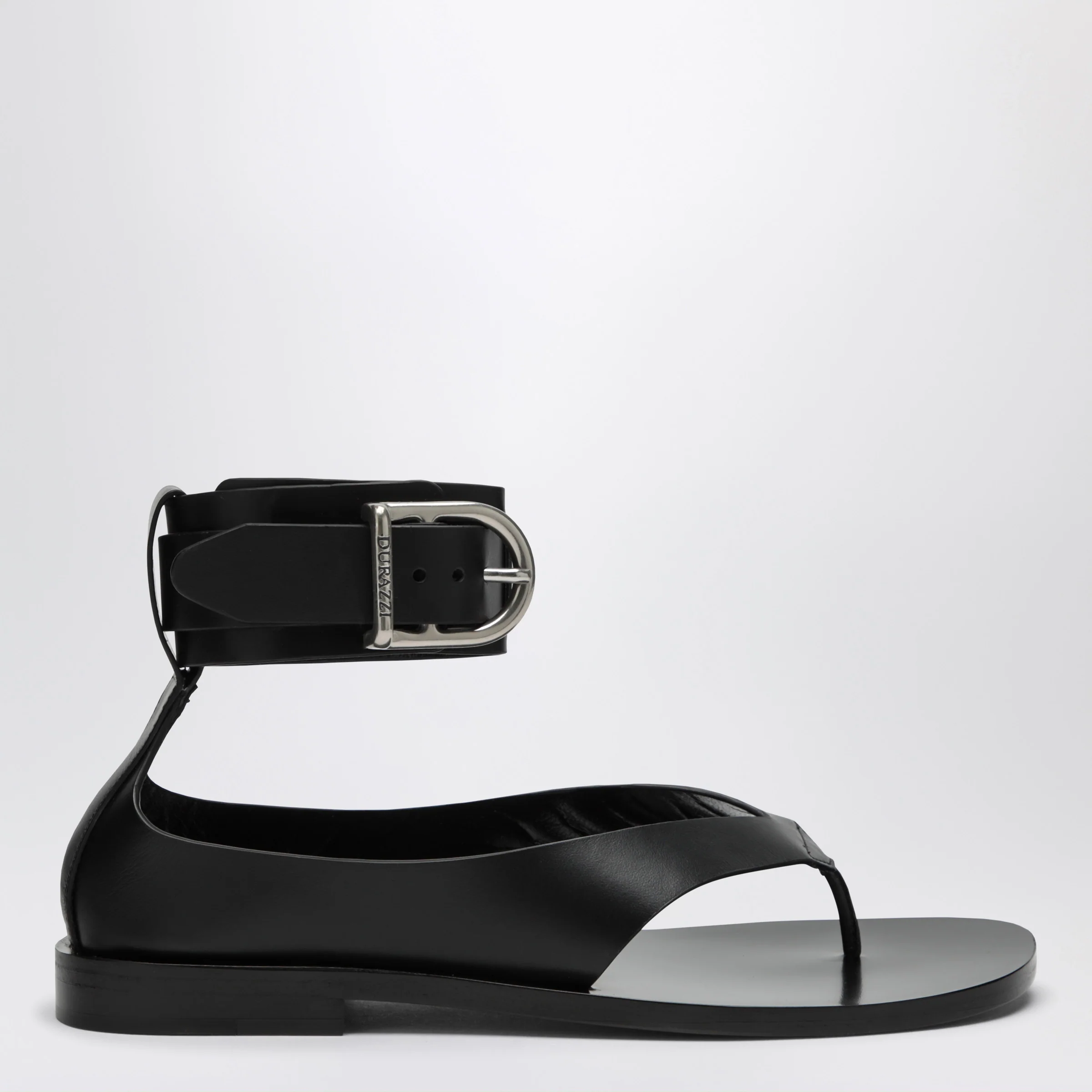 DURAZZI MILANO Ankle Closure 스트랩 플랫 샌들 여성 블랙 26SS SS26S11PE0056B001