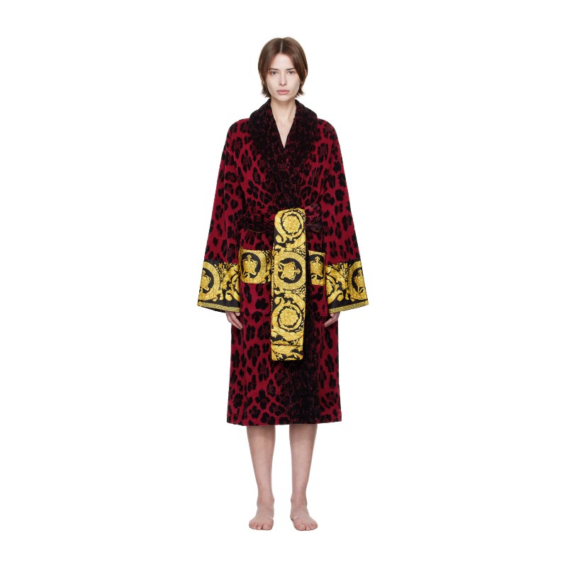 베르사체 레드 &amp; 블랙 와일드 바로코 바스 가운 ZACJ00008_1A12646_5R520 5R520-Lipstick+Gold