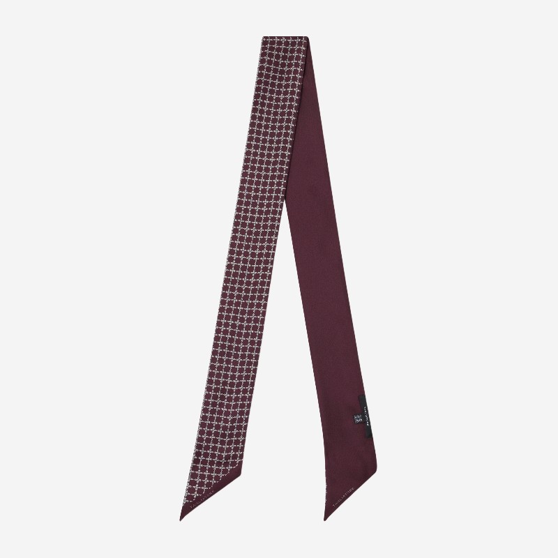 딸리아또레 실크 기하학 패턴 스카프 FOULARD8NTI2602 WINE