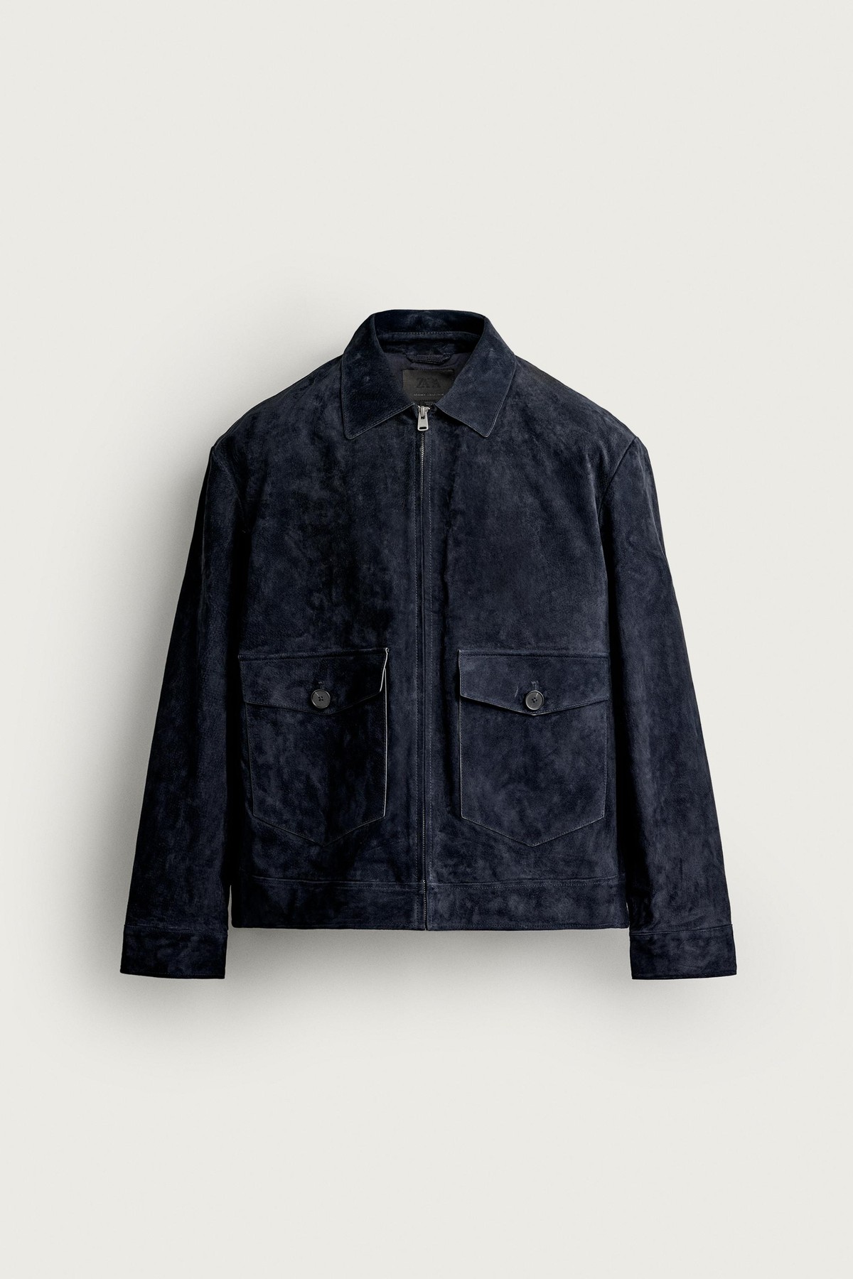 자라 레귤러핏 스웨이드 레더 자켓 8281/333/422 DARK NAVY