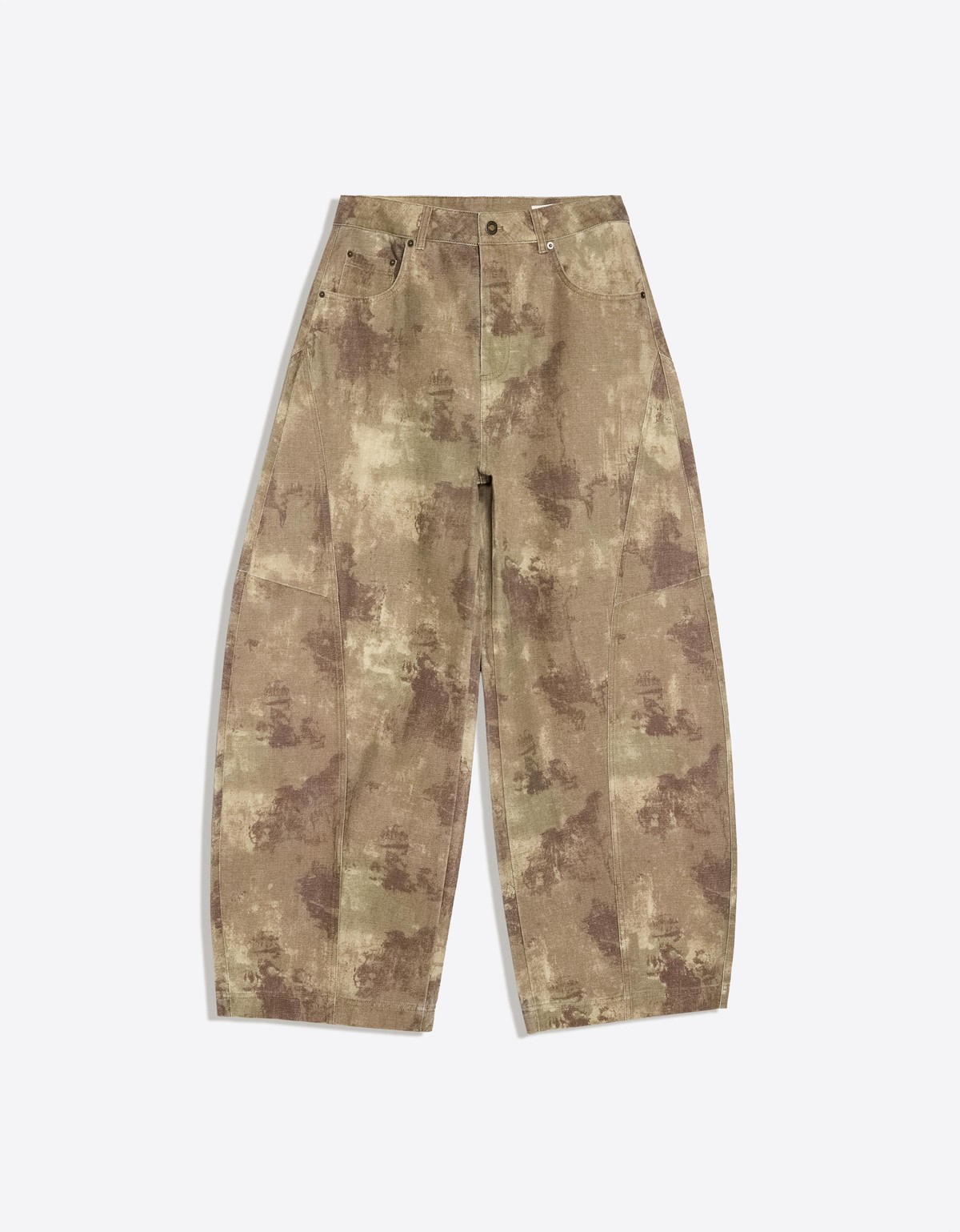 버쉬카 프린트 배럴핏 와이드 팬츠 3065/273 MULTICOLORED