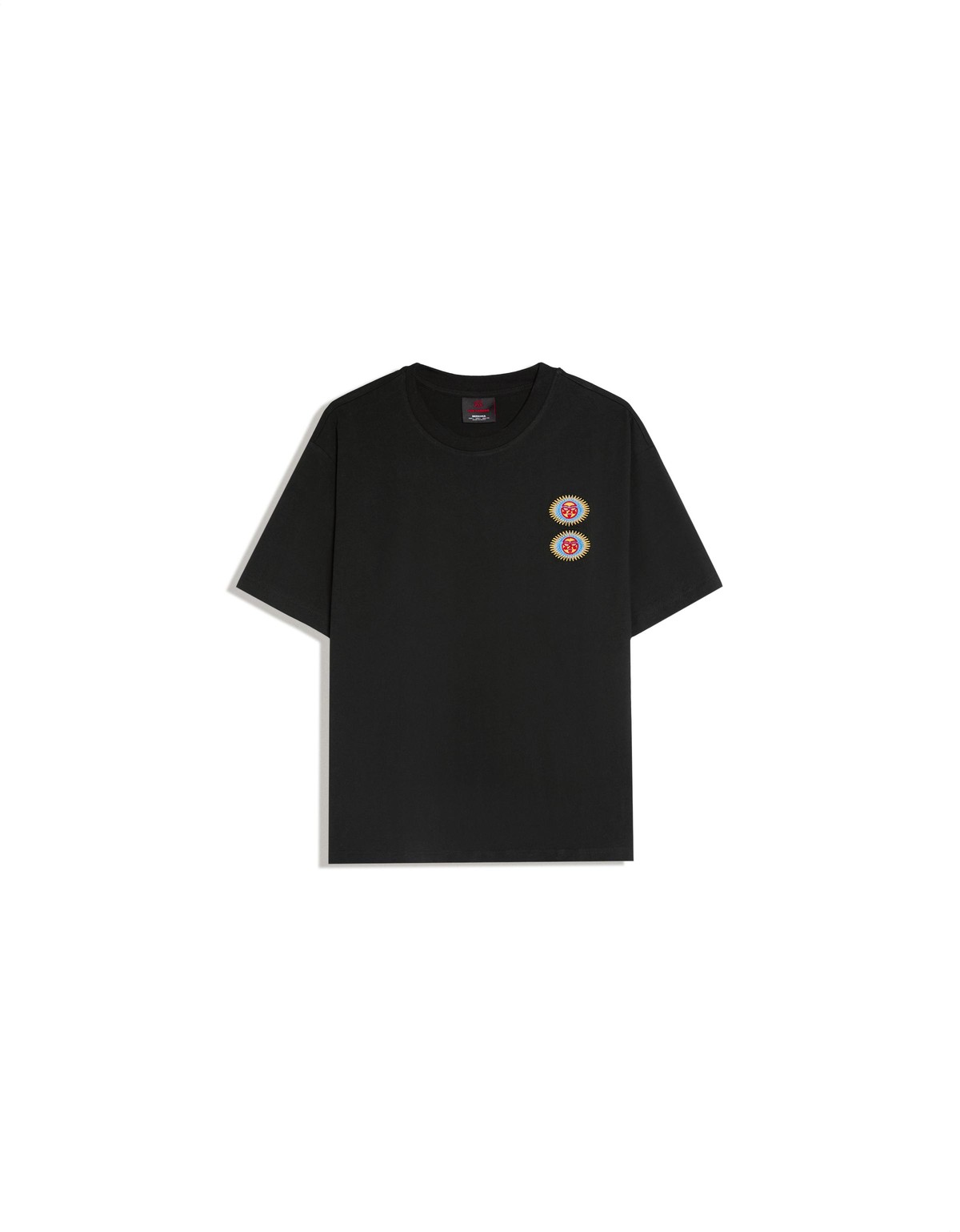 버쉬카 릴렉스핏 프린트 반팔 티셔츠 4130/116 BLACK