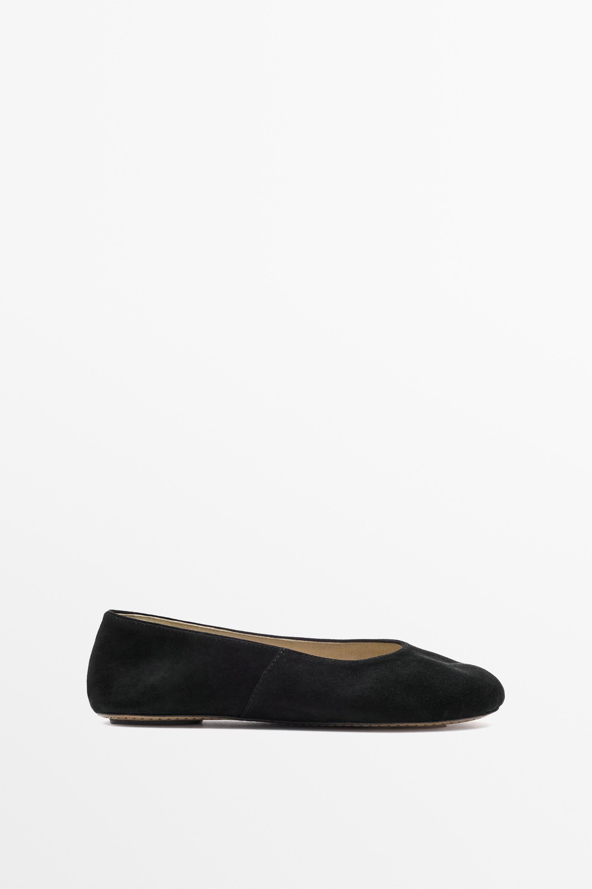 마시모두띠 소프트 스웨이드 발레리나 플랫 1576/850 BLACK