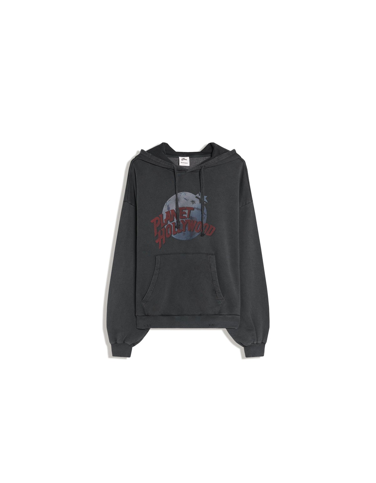 버쉬카 워시드 프린트 포켓 후드티 4281/144 GREY