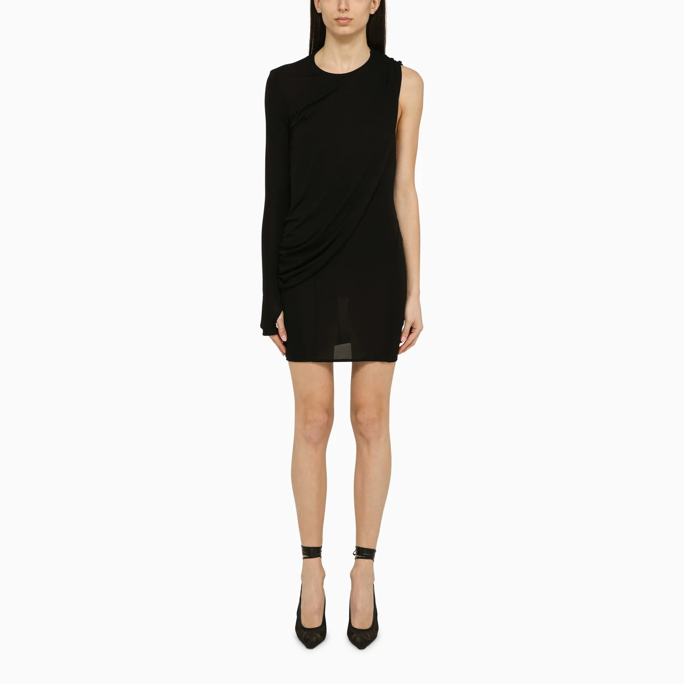 안드이다모 one-shoulder drape 원피스 여성 블랙 24SS ADPS24DR08290473VI0473