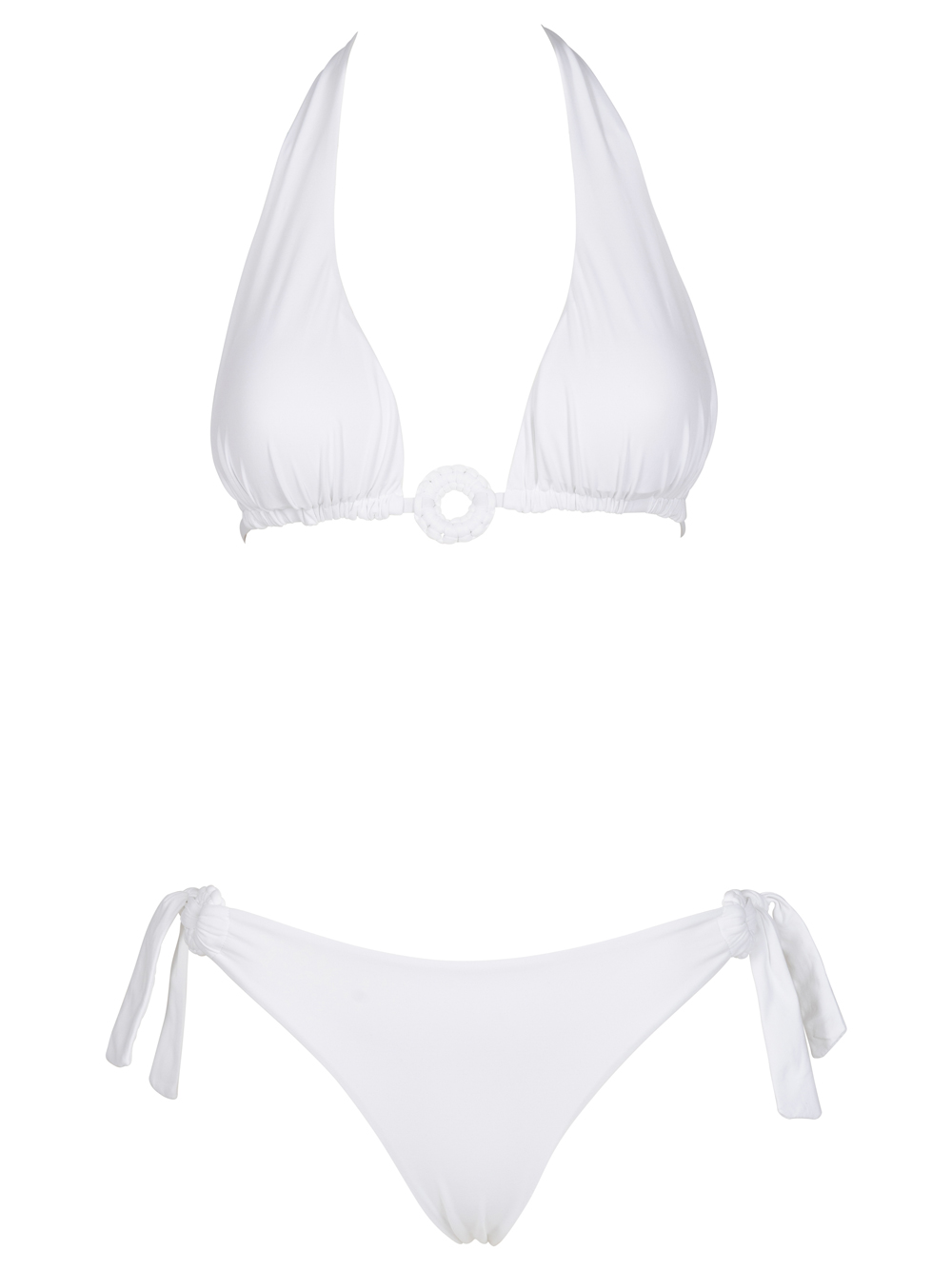 피시코 RUFFLED TRIANGLE BIKINI RING swimwear 수영복 여성 화이트 26SS FR42FS17M0F0001