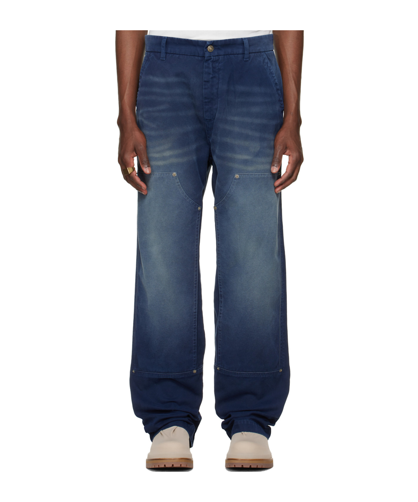 424 casual 캐주얼 팬츠 남성 블루 26SS FF6SMT35APTE005401