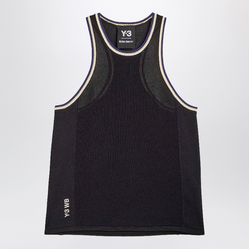 아디다스 코튼 니트 콘트라스트 트리밍 탱크 탑 KS3978PL BLK