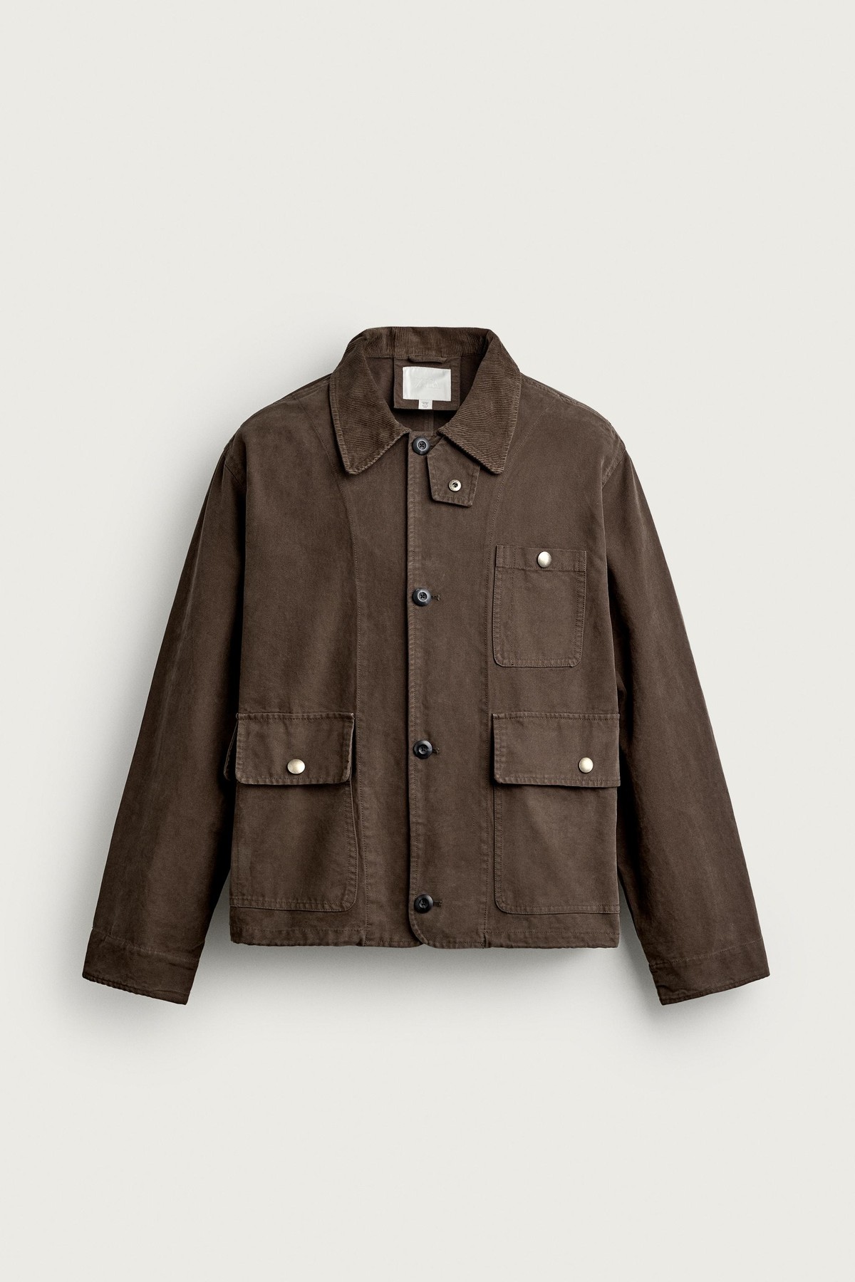 자라 코듀로이 칼라 포켓 데님 자켓 8491/331/700 BROWN