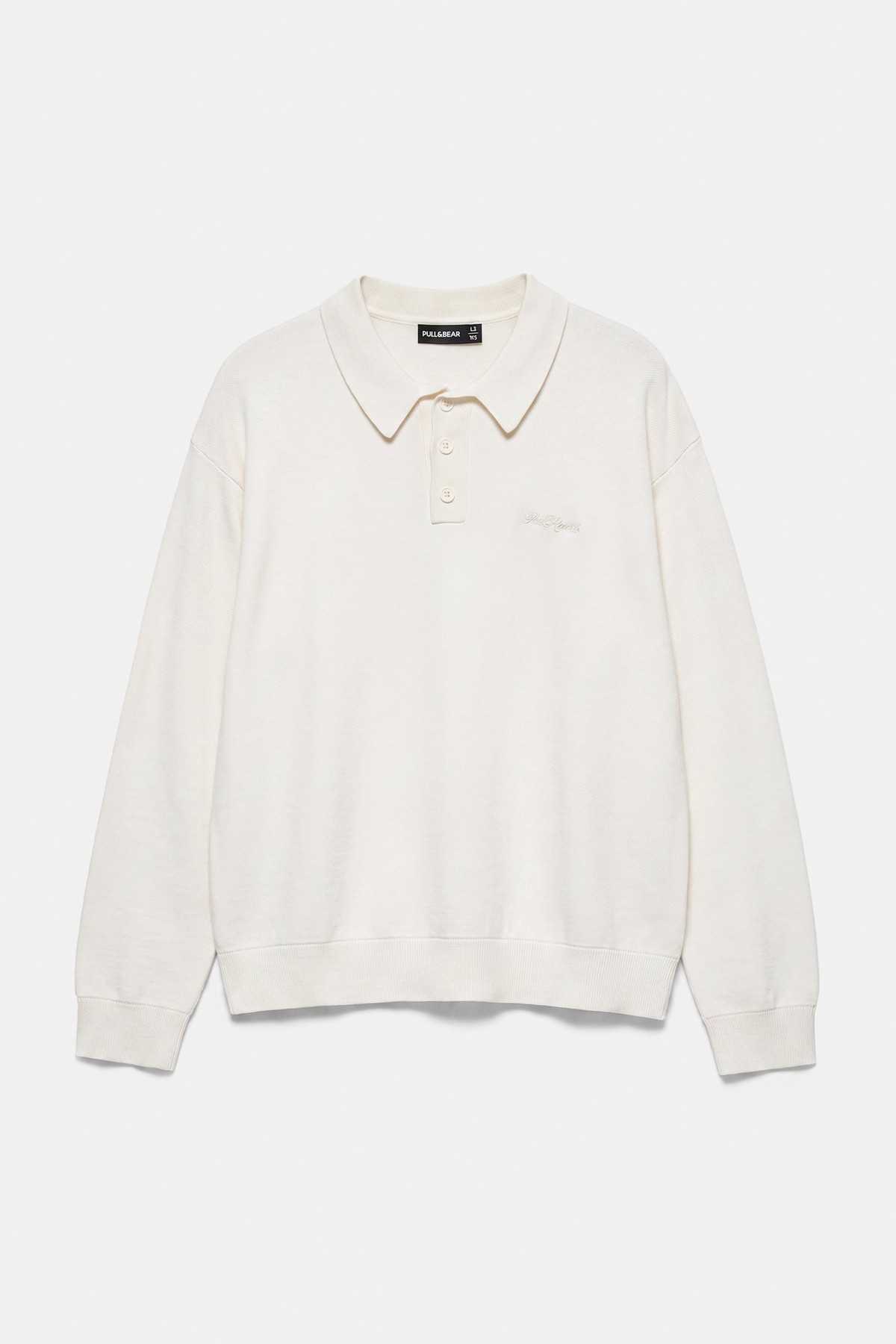 풀앤베어 자수 디테일 니트 폴로셔츠 7210/503 BRIGHT WHITE
