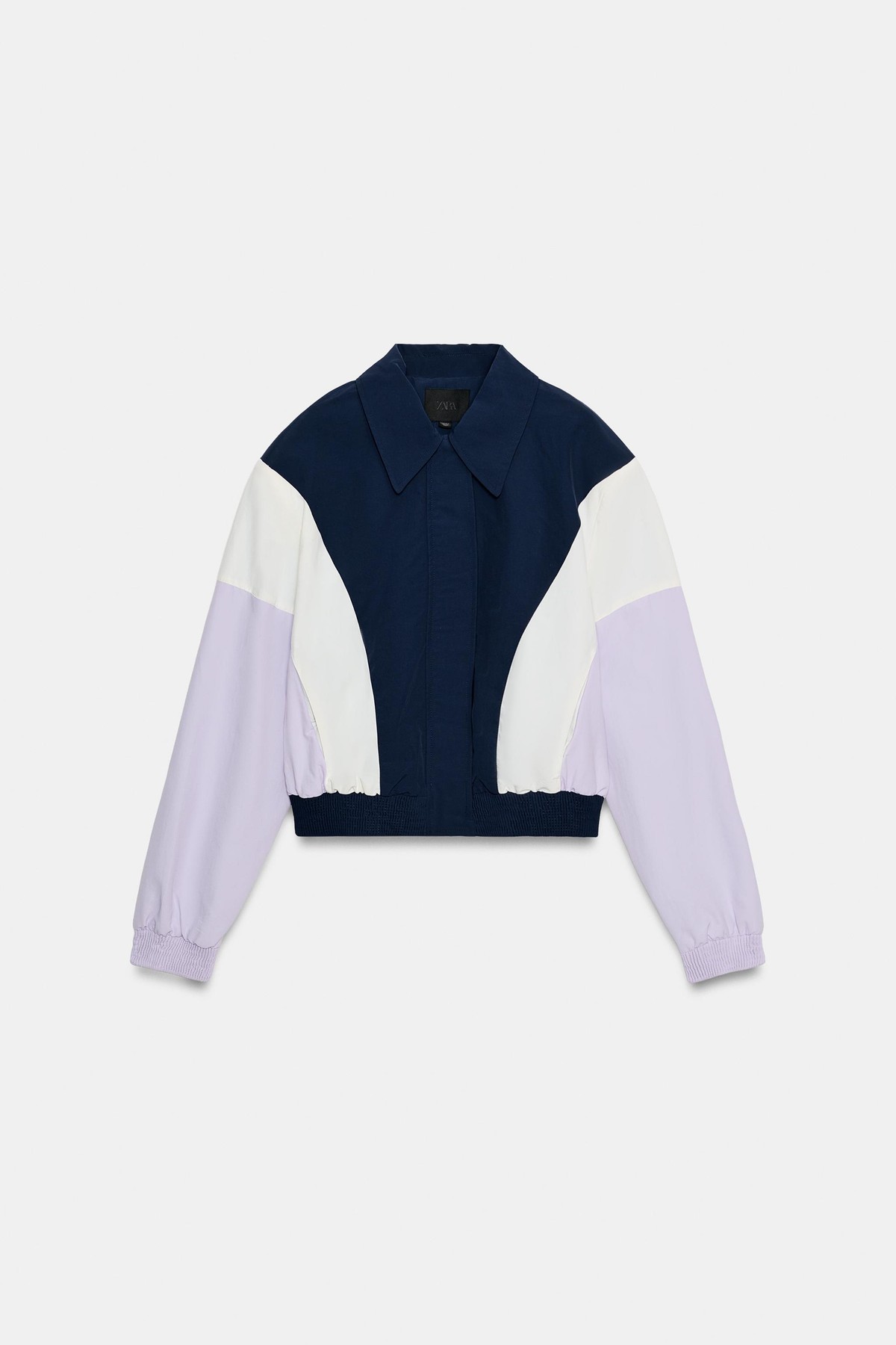 자라 컬러블록 테크니컬 봄버 자켓 1255/717/401 NAVY BLUE