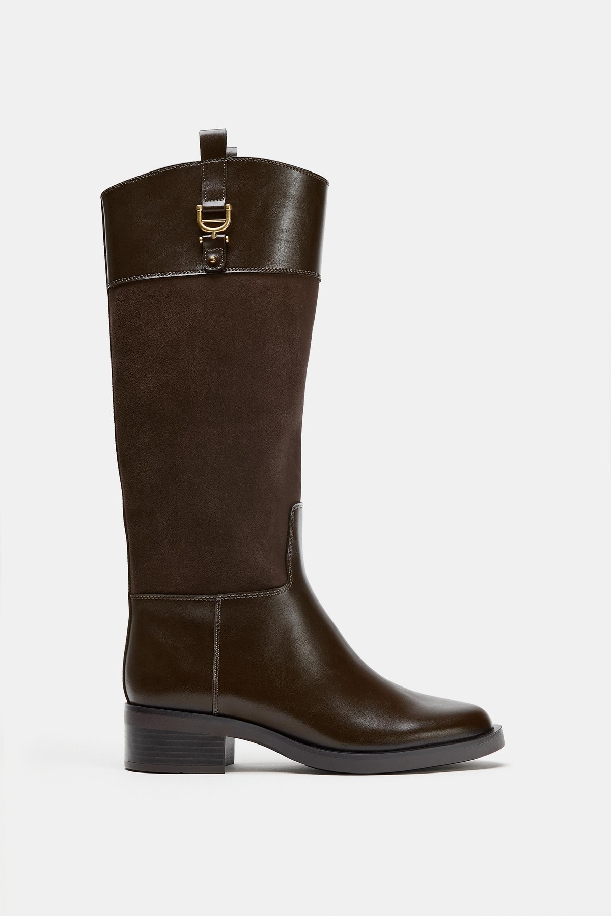자라 메탈 디테일 라이딩 미들 부츠 2051/810/700 BROWN