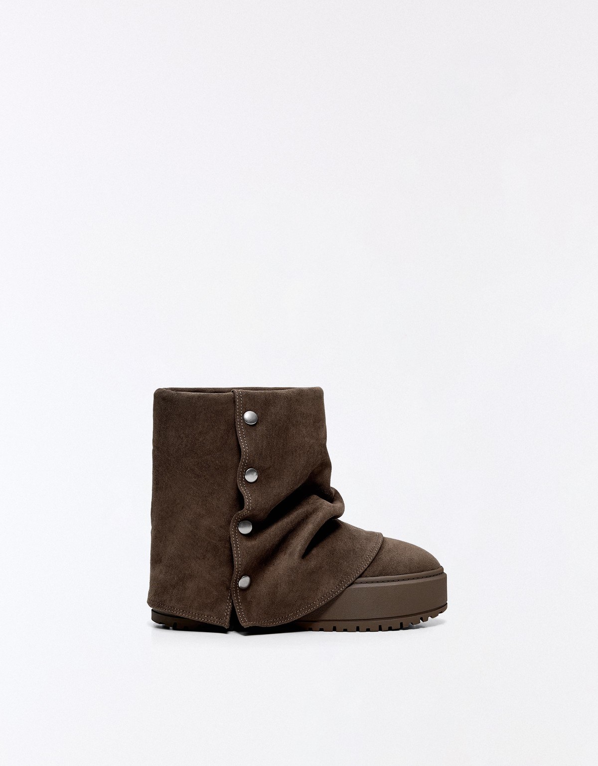 버쉬카 퍼 라이닝 플랫폼 앵클 부츠 1216/864 BROWN