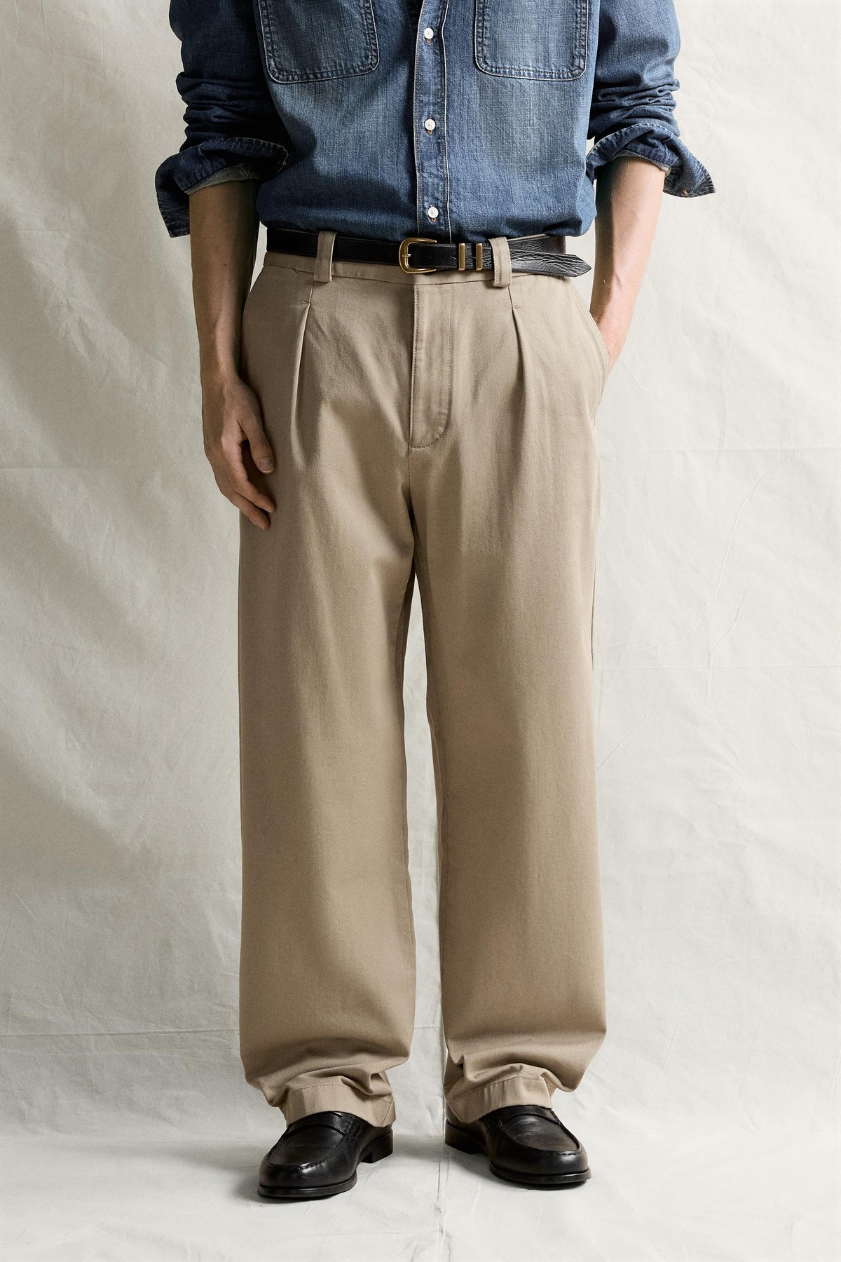 자라 스트레이트 플리츠 치노 팬츠 5862/776/832 TAUPE GREY