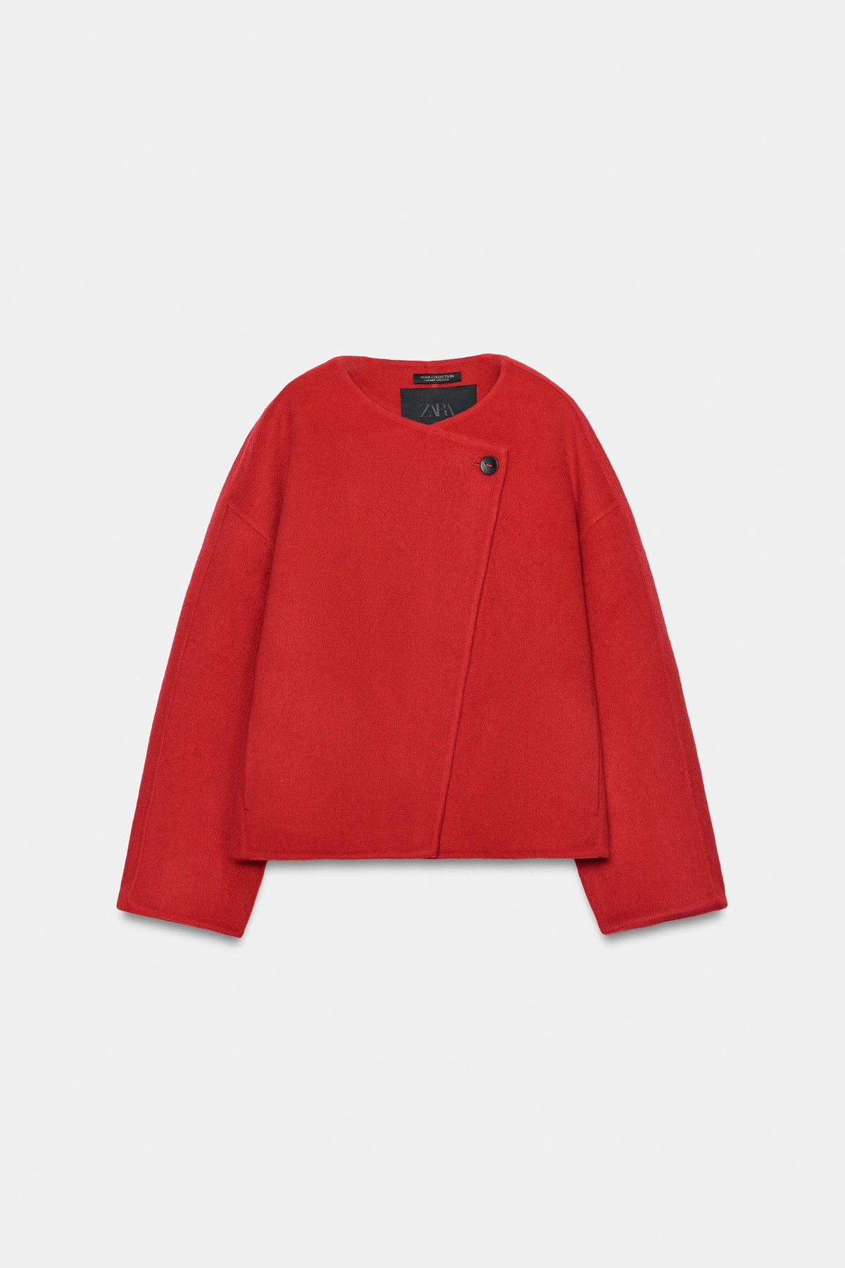 자라 울 혼방 숏 코트 8491/241/600 RED
