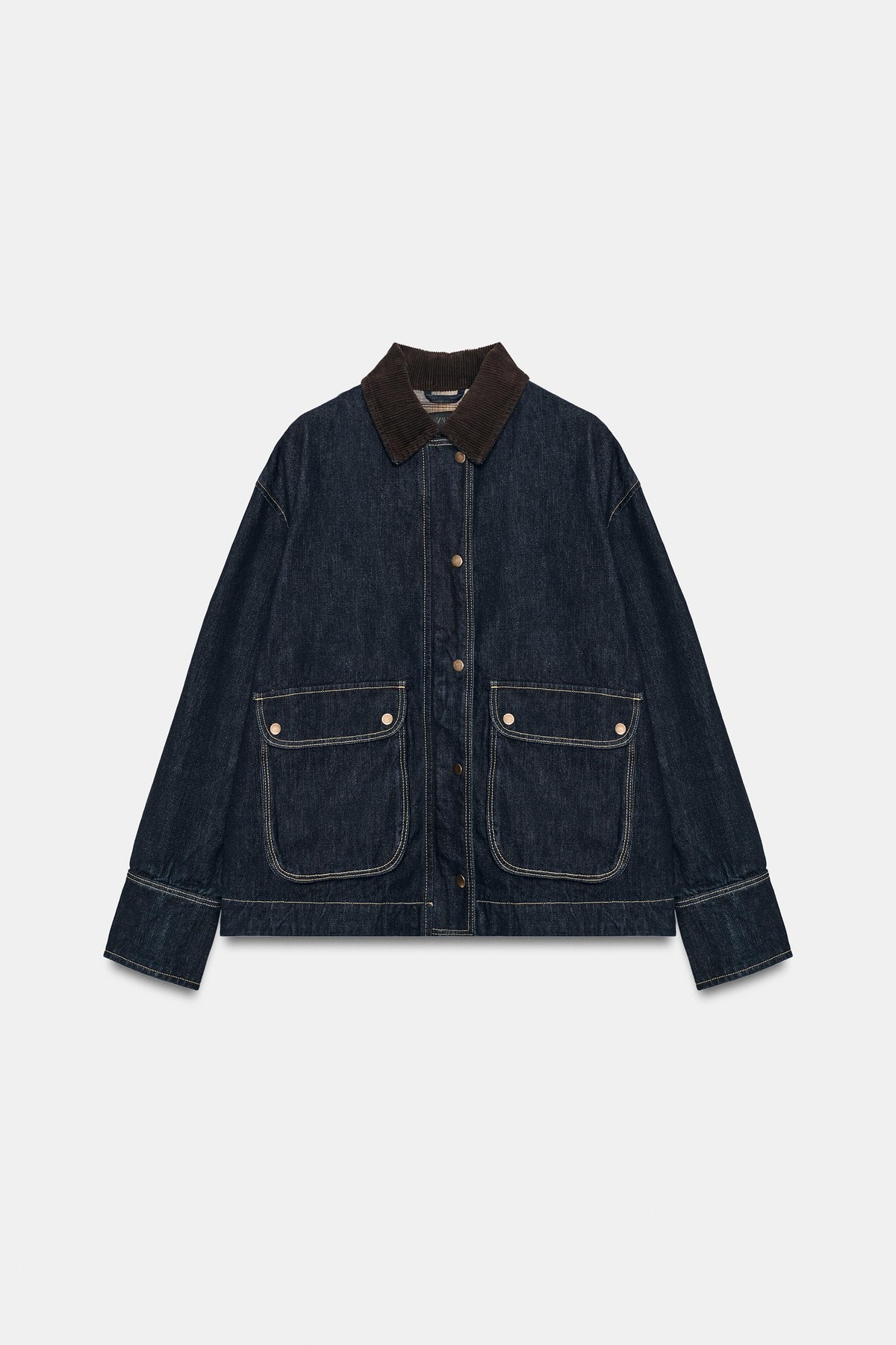 자라 코듀로이 칼라 데님 자켓 7147/233/407 BLUE
