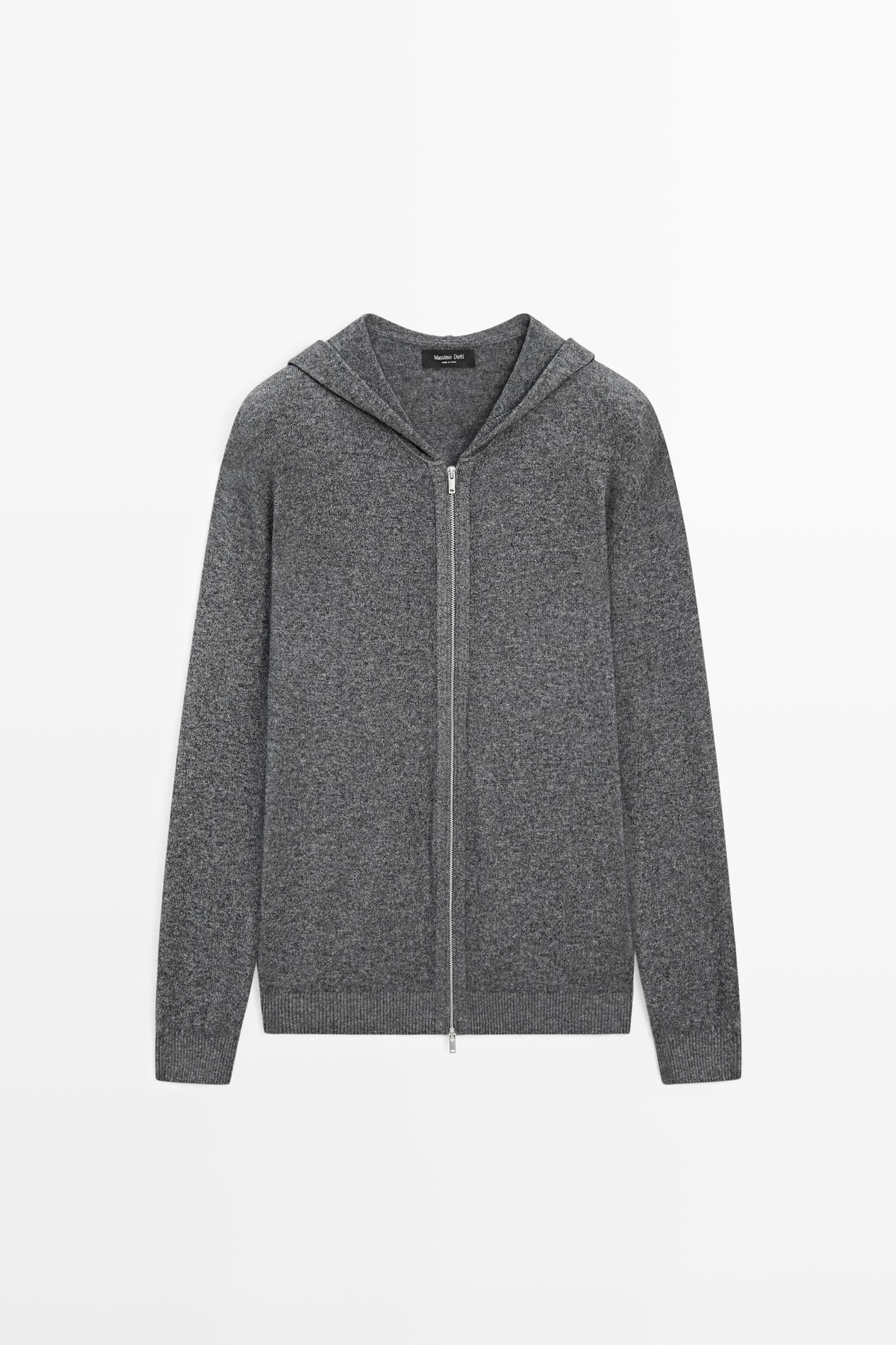 마시모두띠 울 혼방 후드 집업 니트 가디건 1411/226 MEDIUM GREY