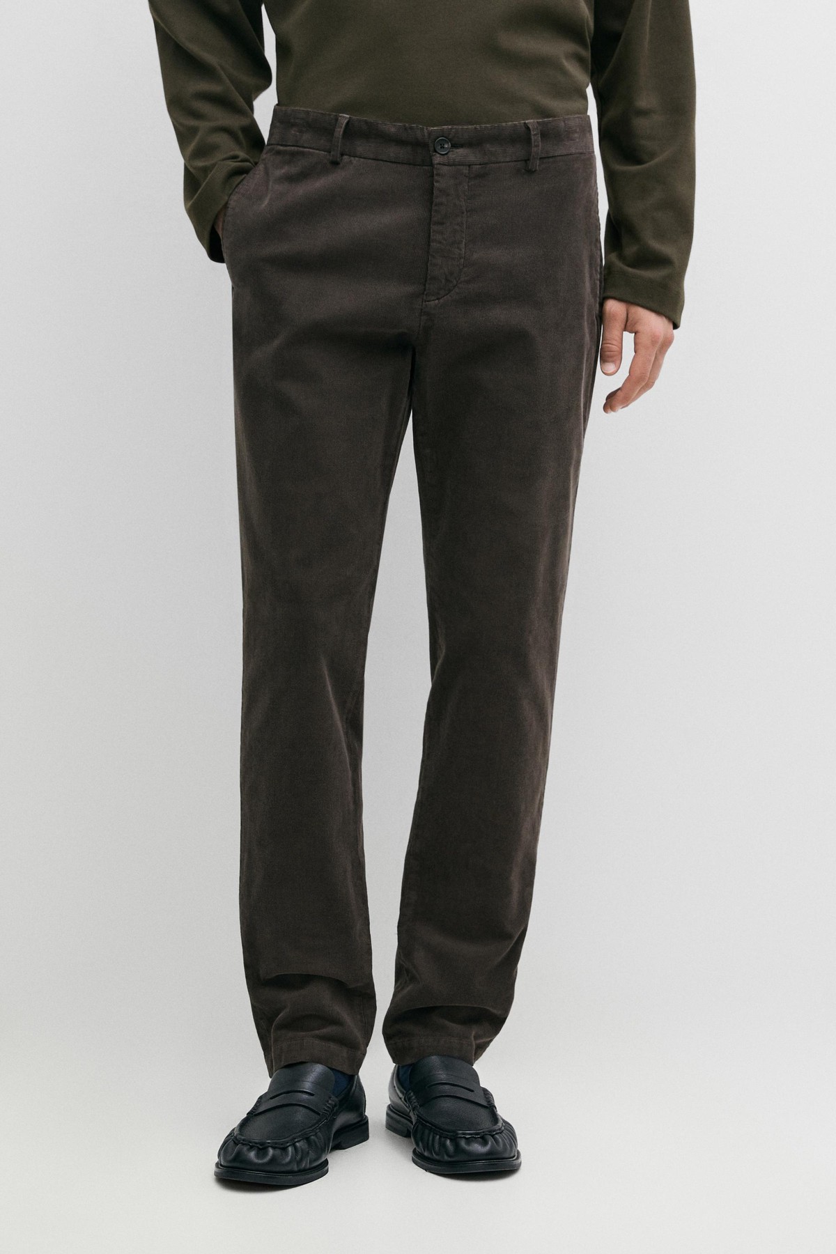 마시모두띠 슬림핏 코듀로이 팬츠 0185/011 GREY