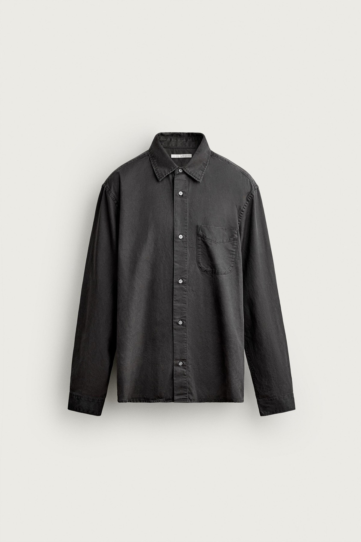 자라 레귤러핏 워시드 이펙트 긴팔 셔츠 6887/417/922 DARK GREY