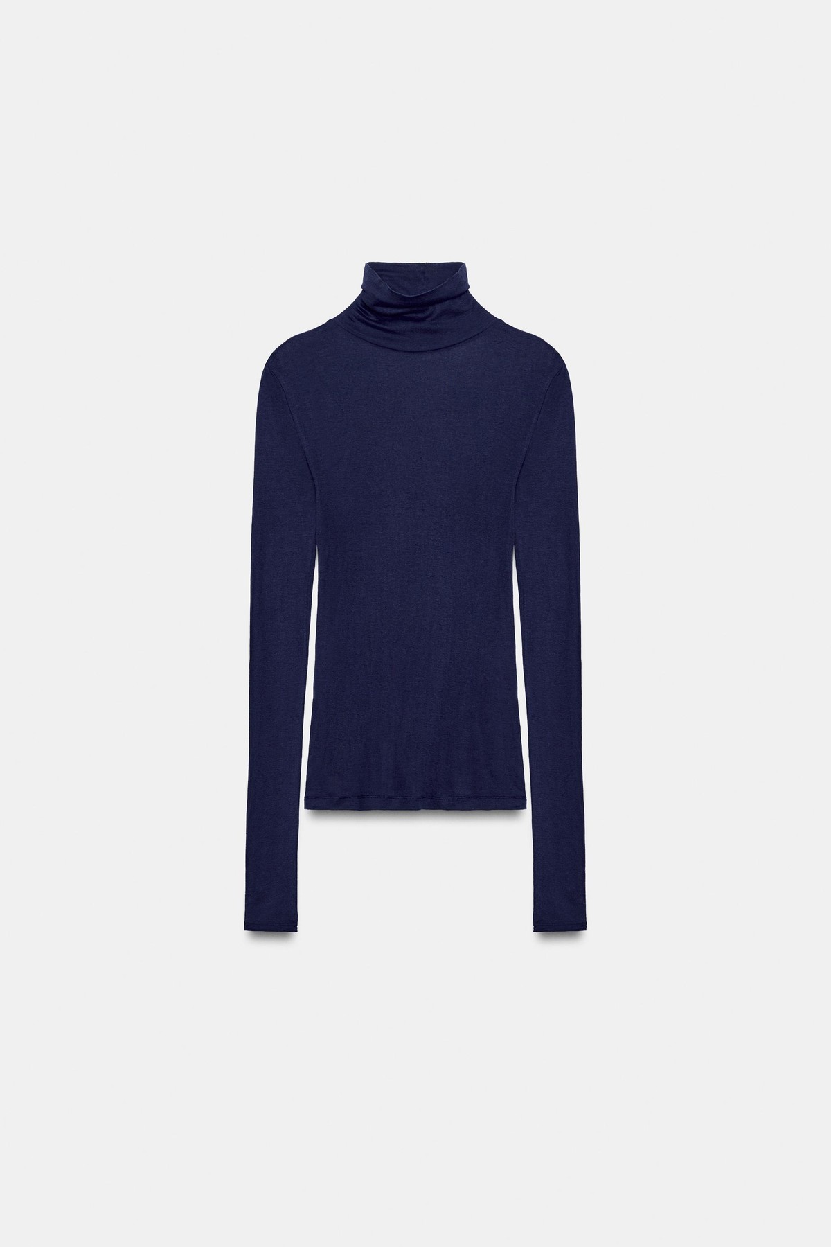 자라 수피마 하이넥 긴팔 티셔츠 0858/772/401 NAVY BLUE