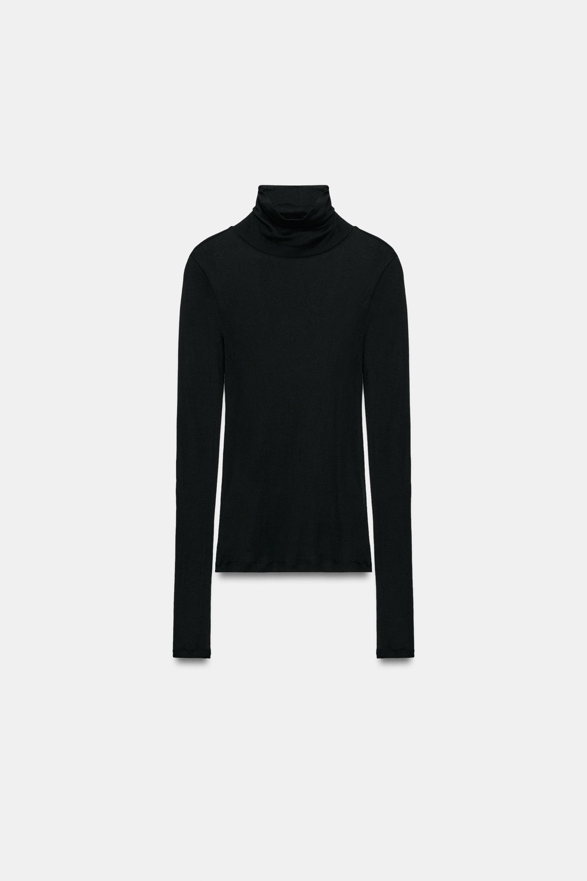 자라 수피마 하이넥 긴팔 티셔츠 0858/772/800 BLACK