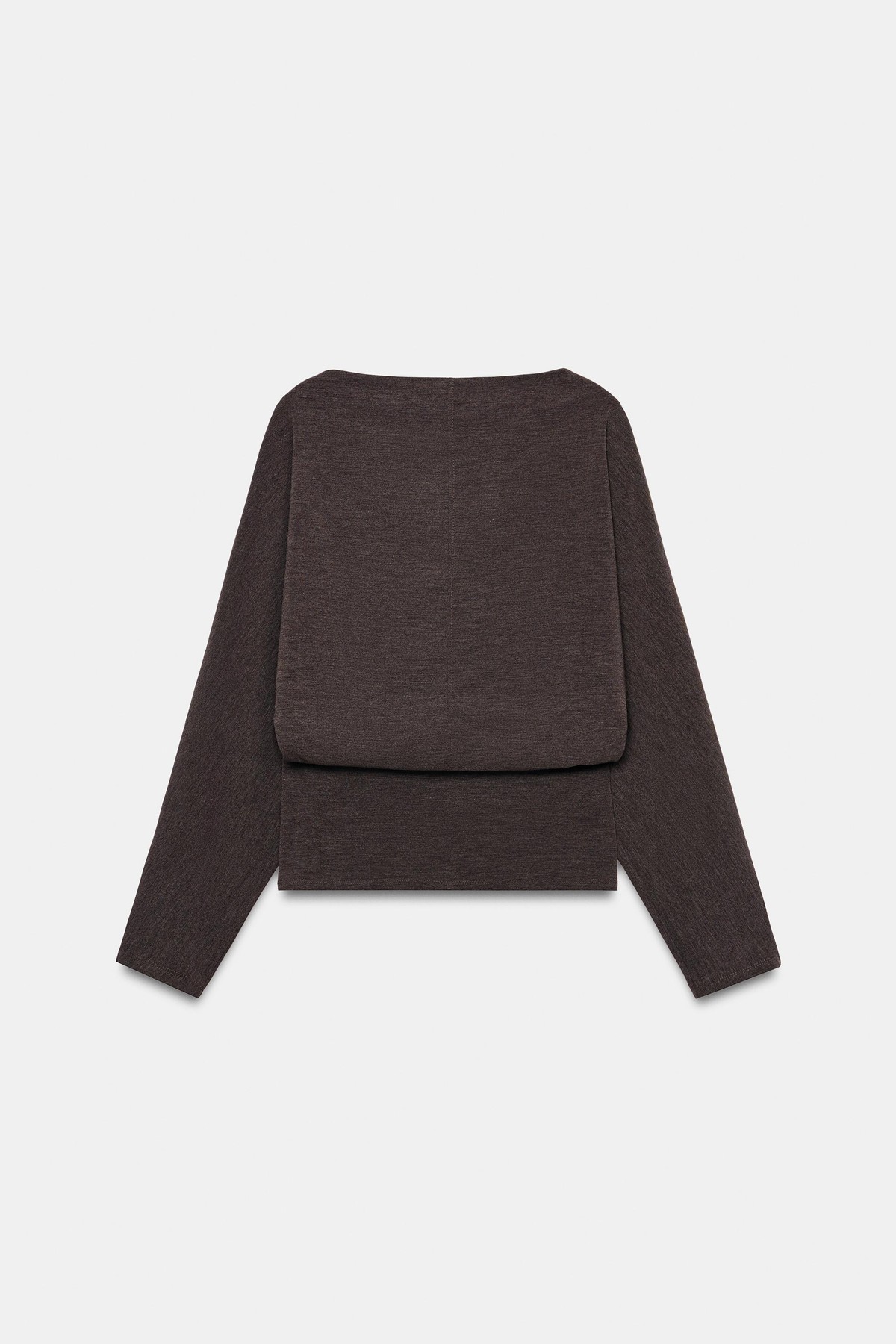 자라 보트넥 슬림핏 긴팔 탑 1165/771/102 GREY / TAN