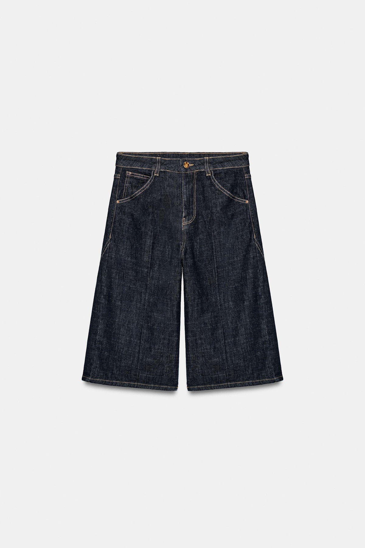 자라 하이웨이스트 버뮤다 데님 팬츠 7981/502/407 BLUE