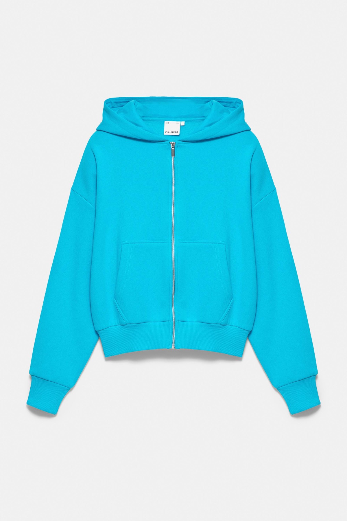 풀앤베어 오버핏 집업 후드 스웨트셔츠 7558/363 TURQUOISE