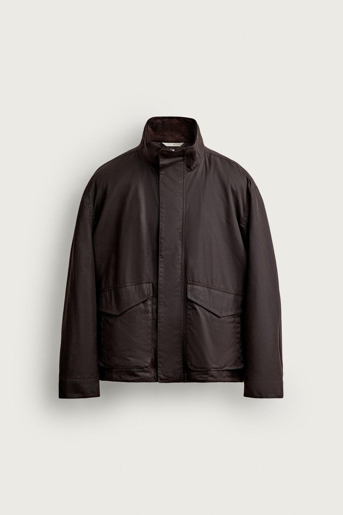 자라 레귤러핏 왁스드 이펙트 자켓 1437/365/716 DARK BROWN