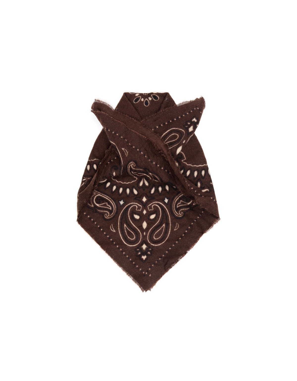 버쉬카 페이즐리 프린트 반다나 스카프 3690/196 BROWN