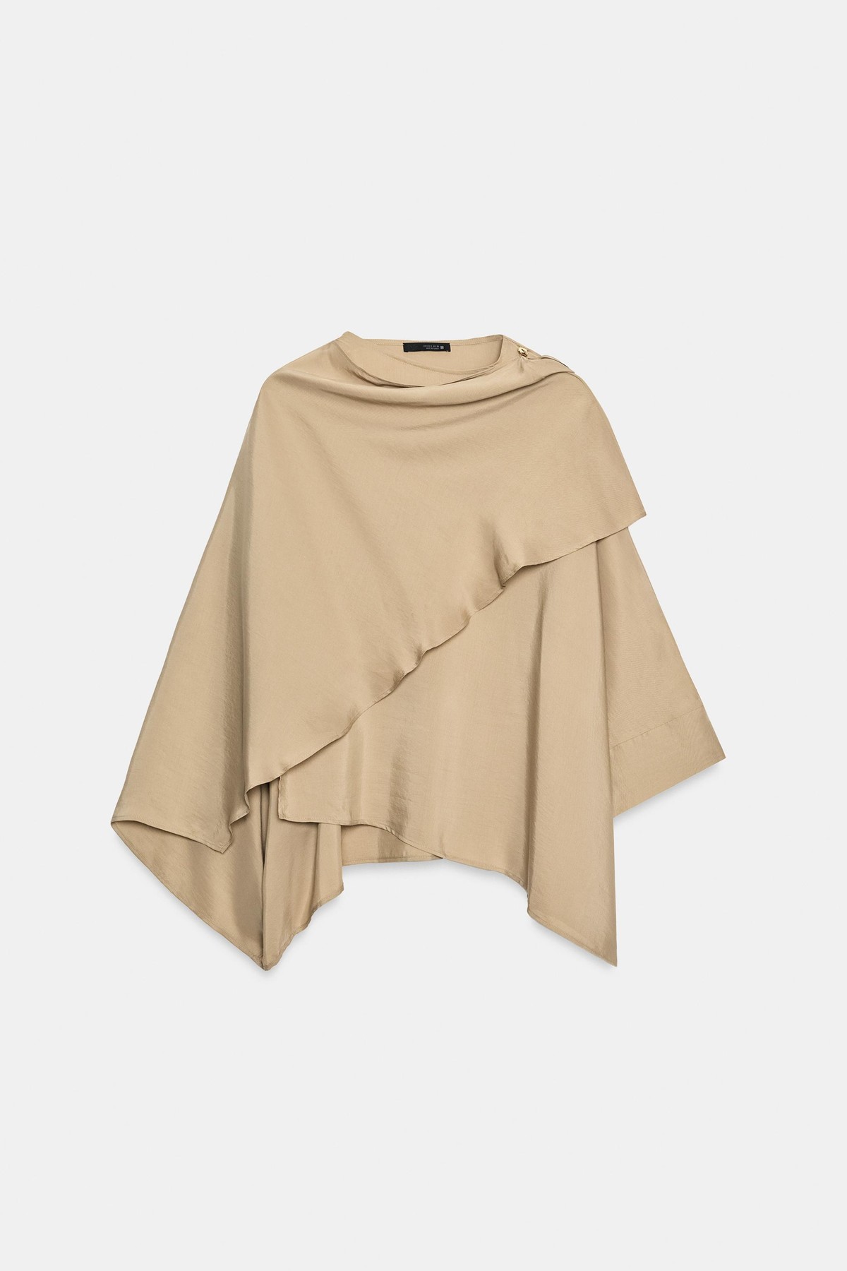 자라 케이프 카라 플루이드 블라우스 5029/204/832 TAUPE GREY