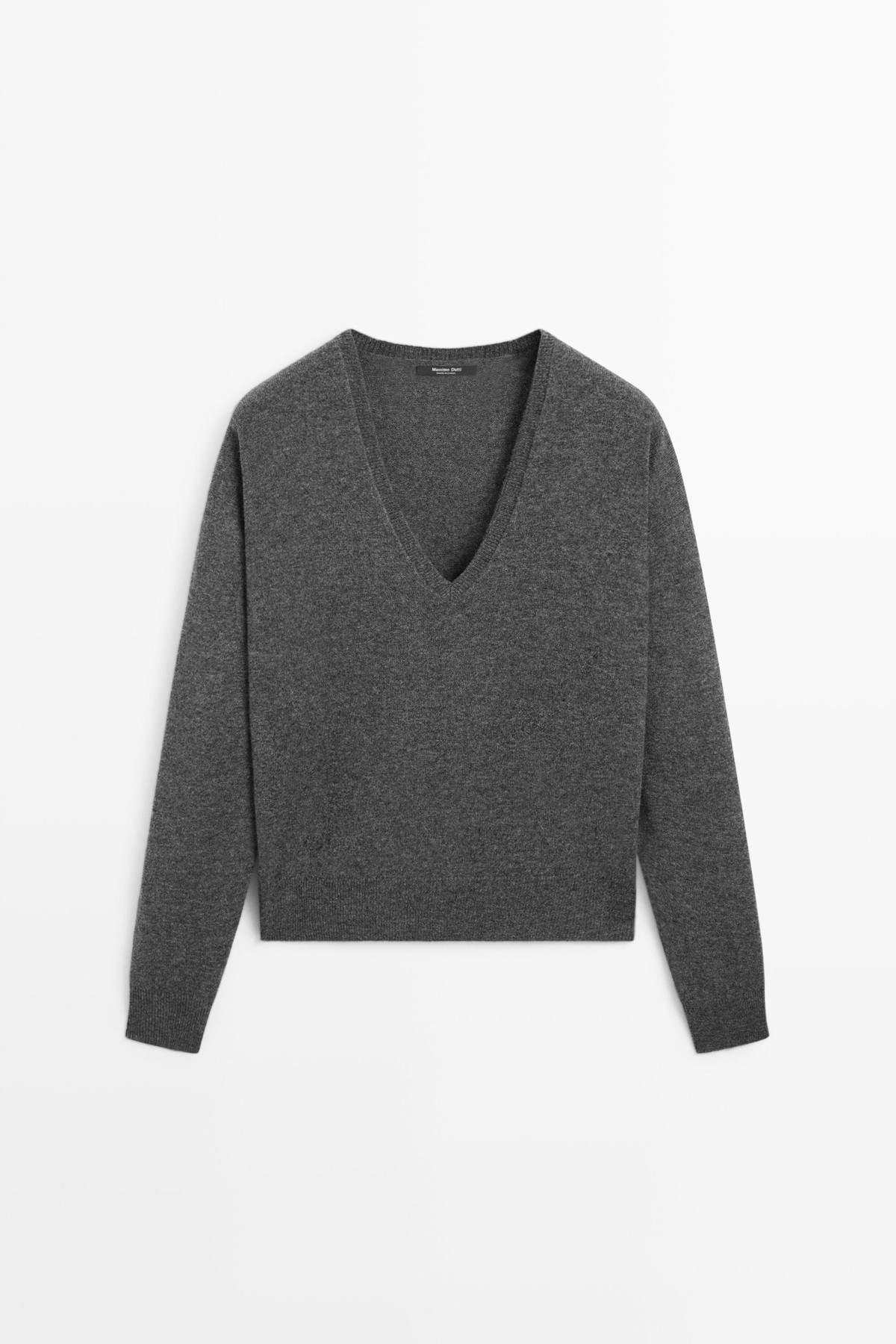 마시모두띠 울 캐시미어 V넥 니트 스웨터 5714/594 MEDIUM GREY