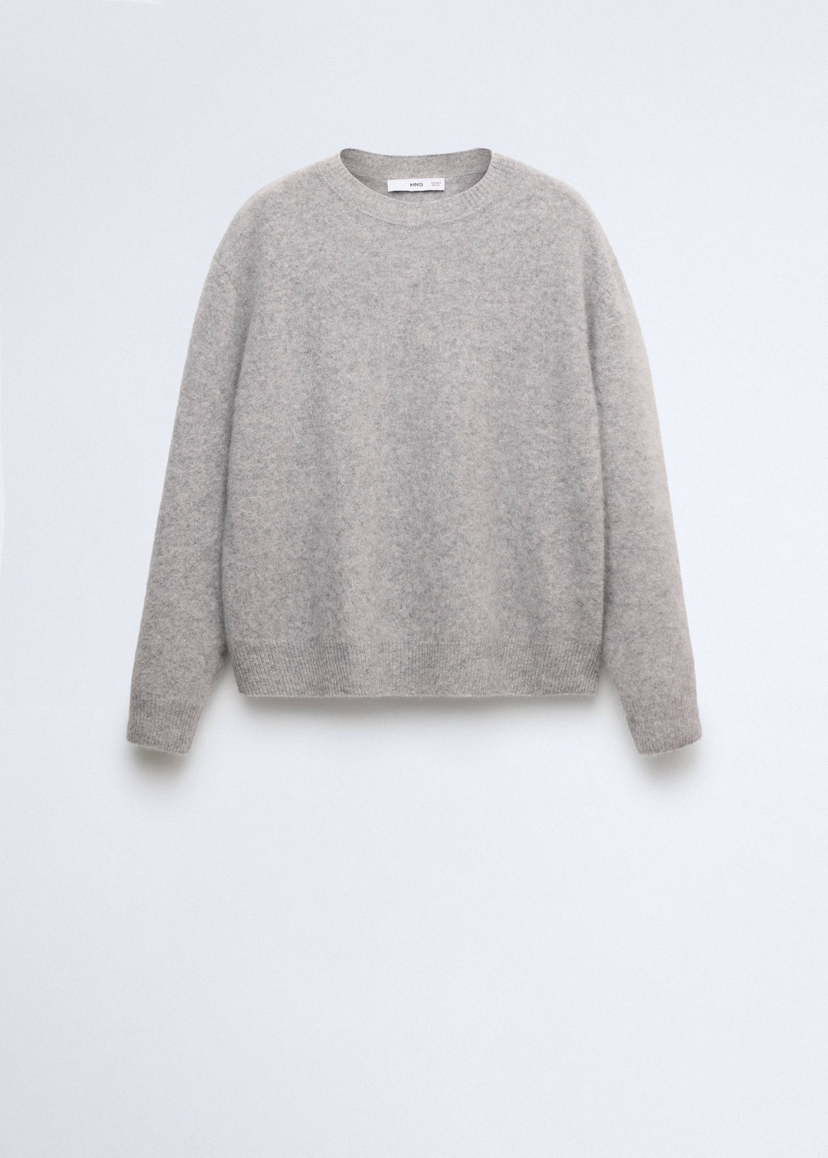 망고 오버사이즈 울 니트 스웨터 37006341_96 GRIS OSCURO VIGORE