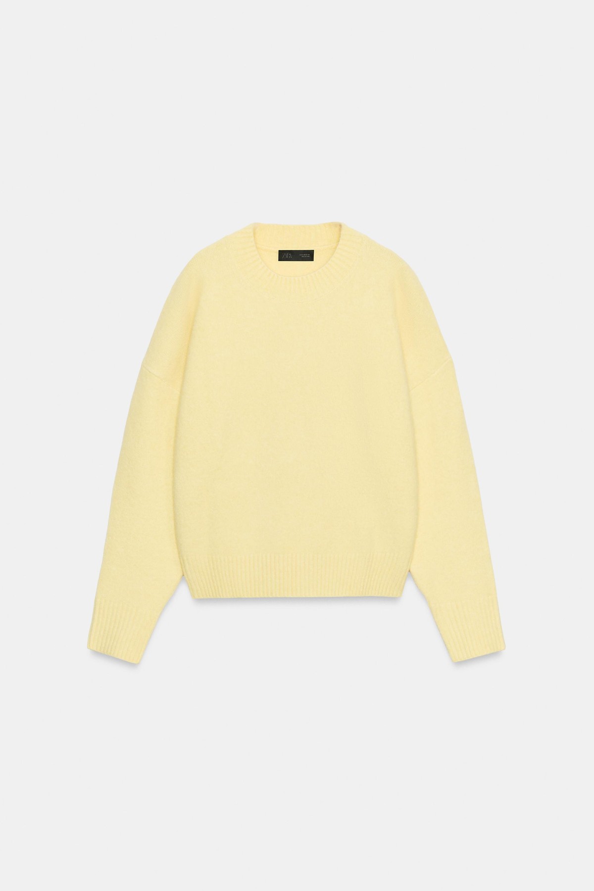 자라 라운드넥 소프트 니트 스웨터 2142/191/306 LIGHT YELLOW
